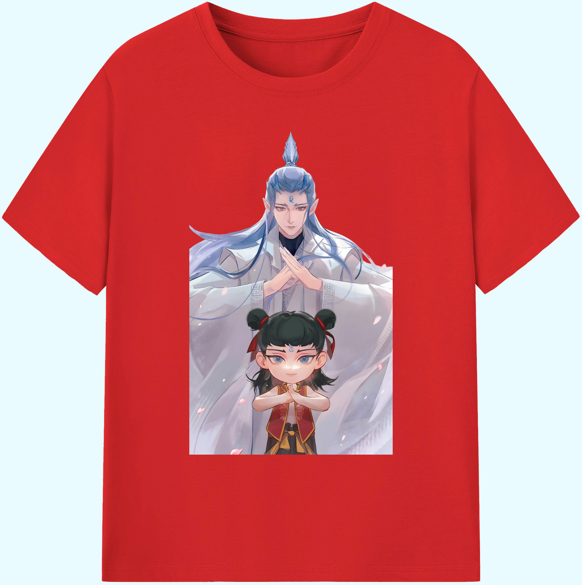 （画像用） Ne Zha 2 ナタ 魔童の大暴れ 綿100％ メンズ半袖Tシャツ｜肌触りやわらか＆通気性