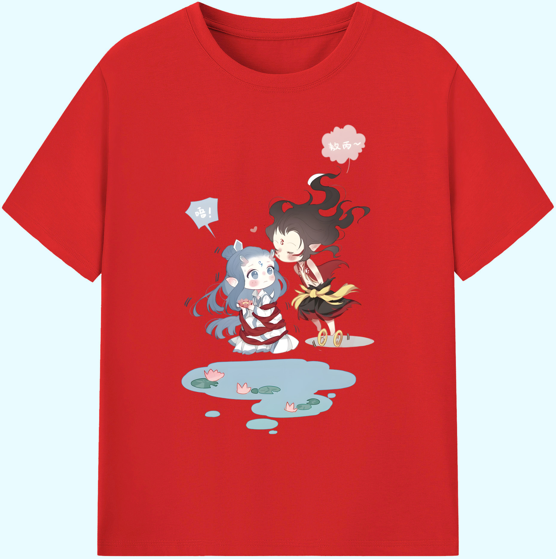 （画像用） Ne Zha 2 ナタ 魔童の大暴れ 綿100％ メンズ半袖Tシャツ｜肌触りやわらか＆通気性