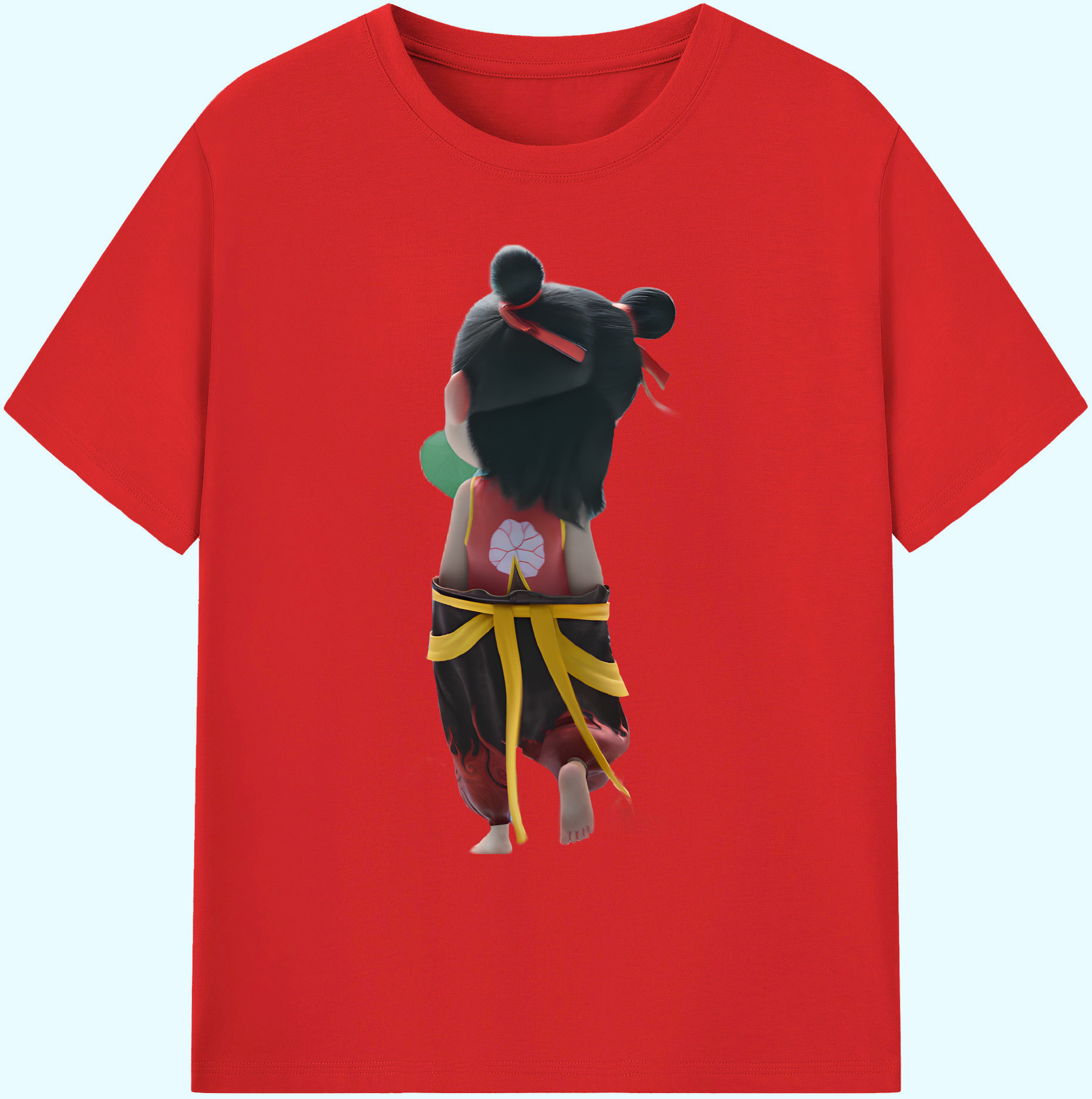 （画像用） Ne Zha 2 ナタ 魔童の大暴れ 綿100％ メンズ半袖Tシャツ｜肌触りやわらか＆通気性