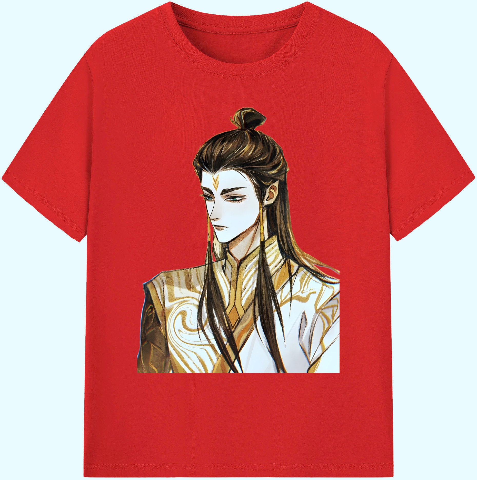 （画像用） Ne Zha 2 ナタ 魔童の大暴れ 綿100％ メンズ半袖Tシャツ｜肌触りやわらか＆通気性