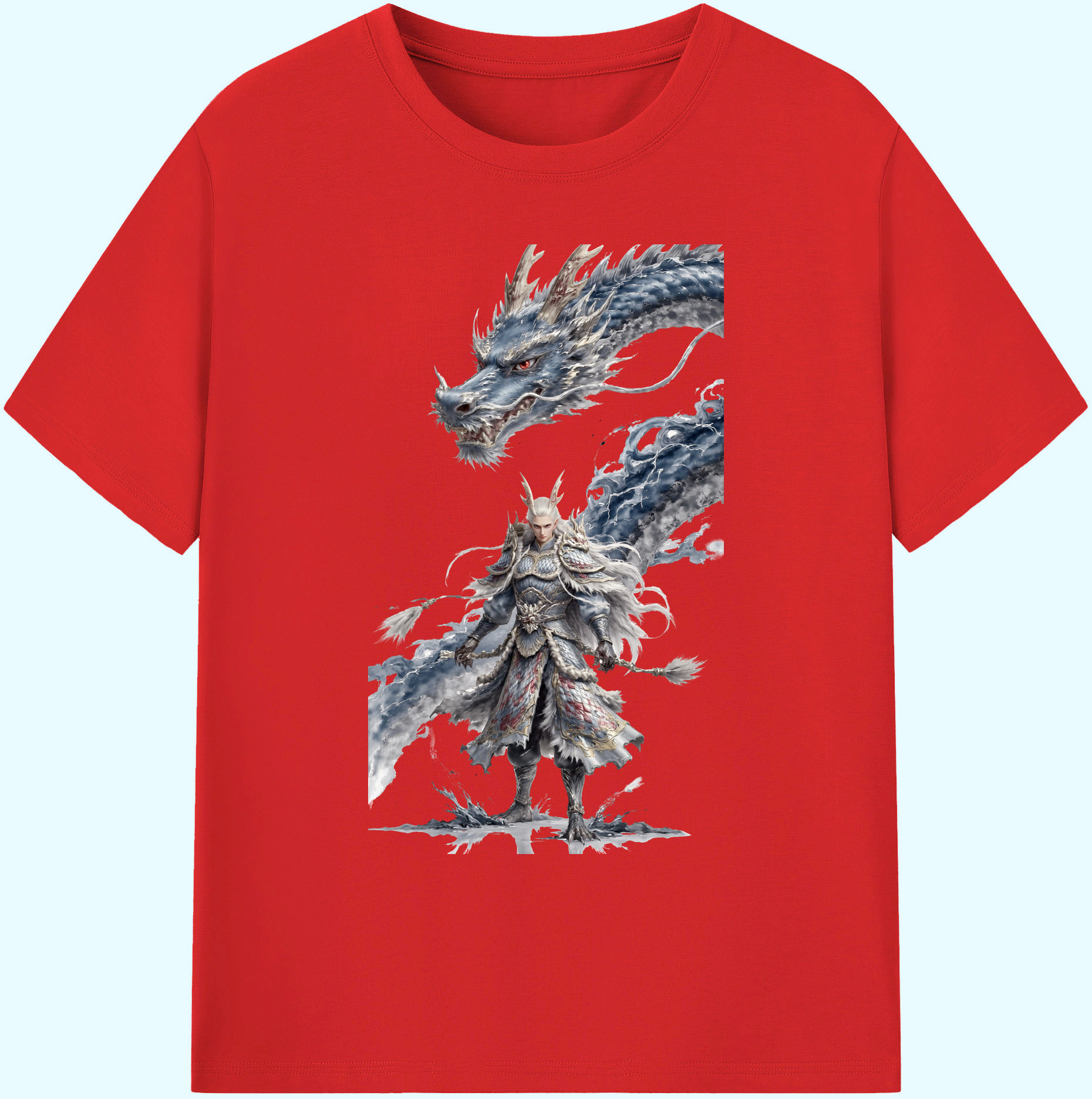（画像用） Ne Zha 2 ナタ 魔童の大暴れ 綿100％ メンズ半袖Tシャツ｜肌触りやわらか＆通気性
