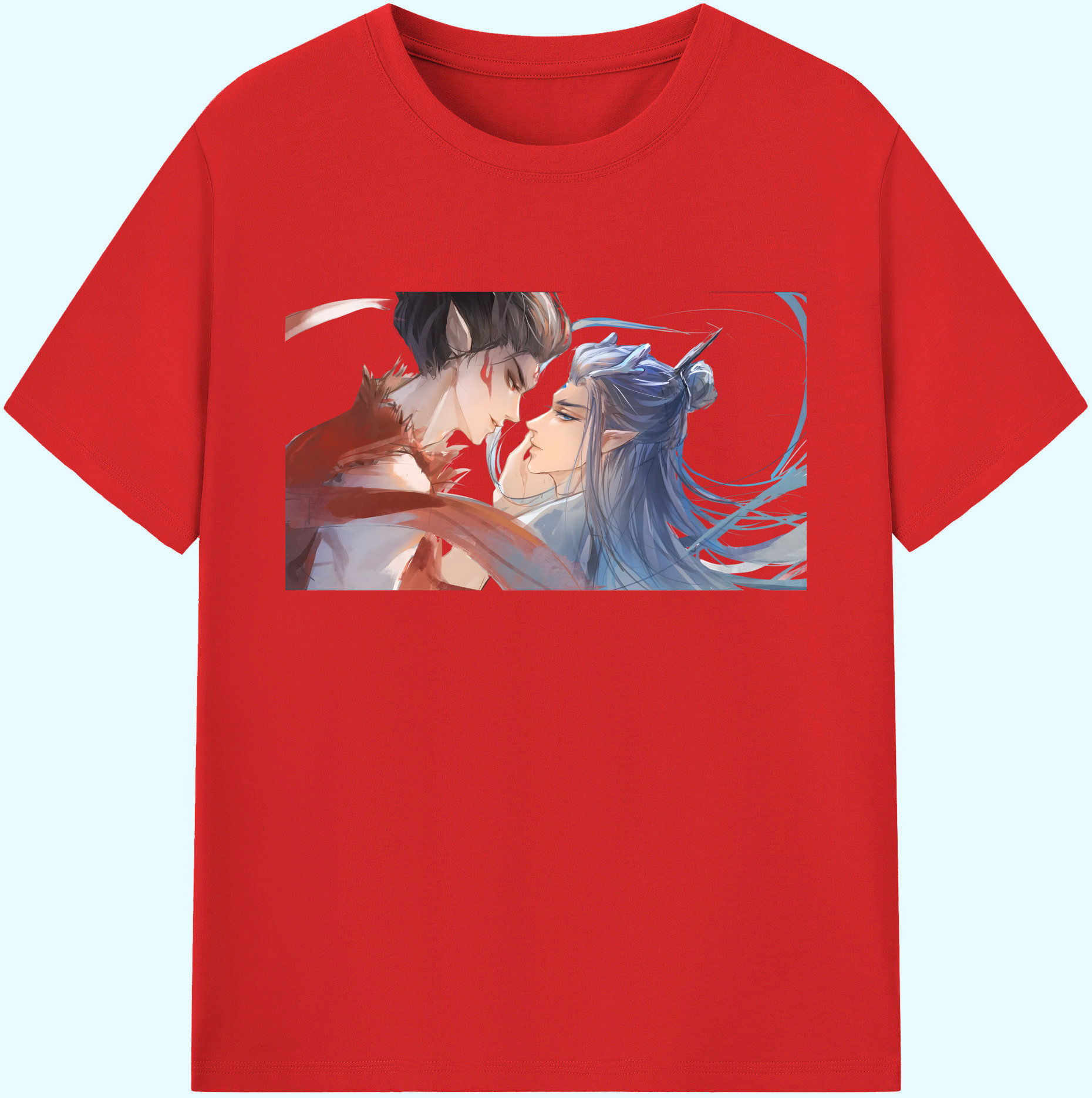 （画像用） Ne Zha 2 ナタ 魔童の大暴れ 綿100％ メンズ半袖Tシャツ｜肌触りやわらか＆通気性