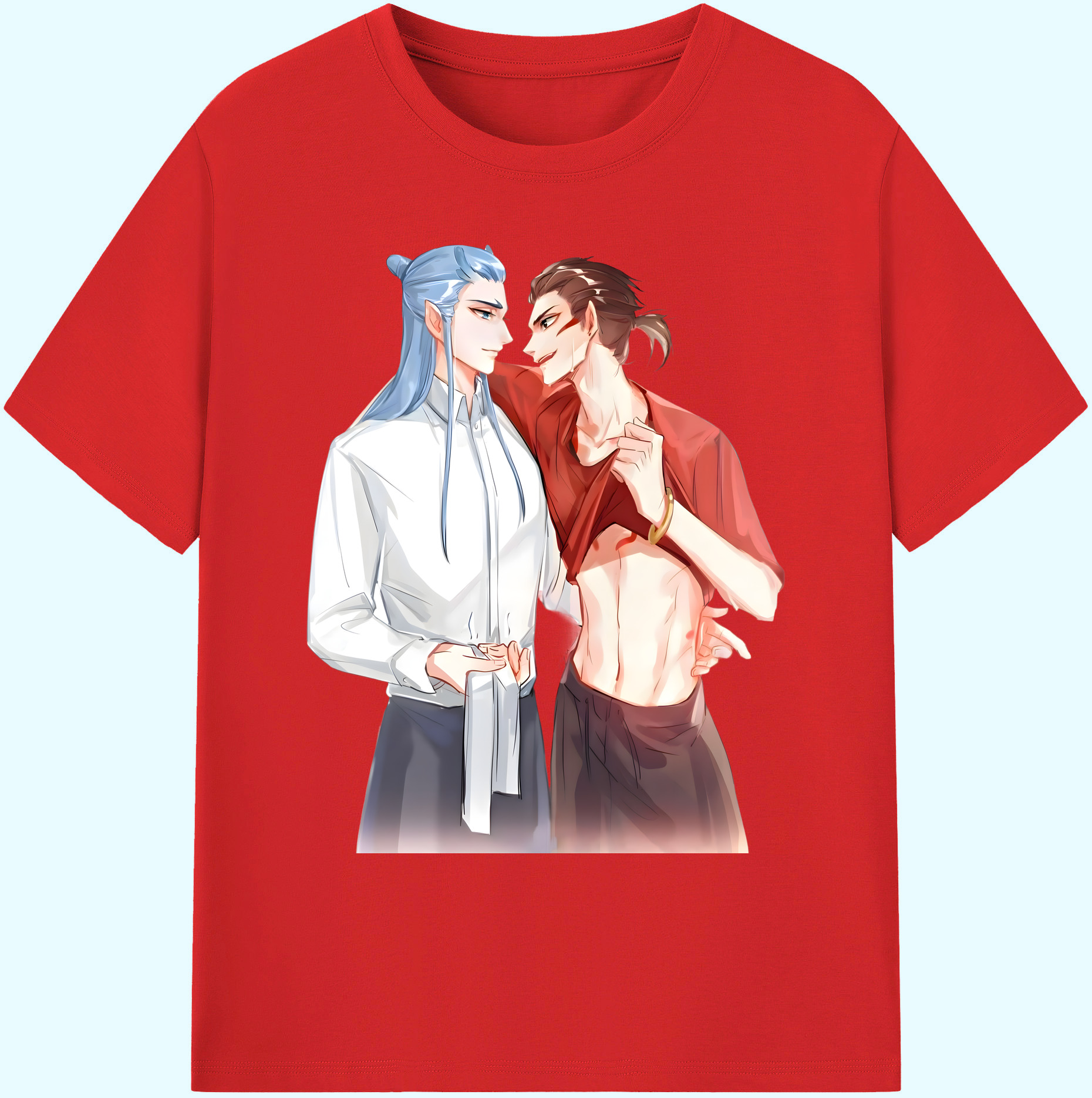 （画像用） Ne Zha 2 ナタ 魔童の大暴れ 綿100％ メンズ半袖Tシャツ｜肌触りやわらか＆通気性