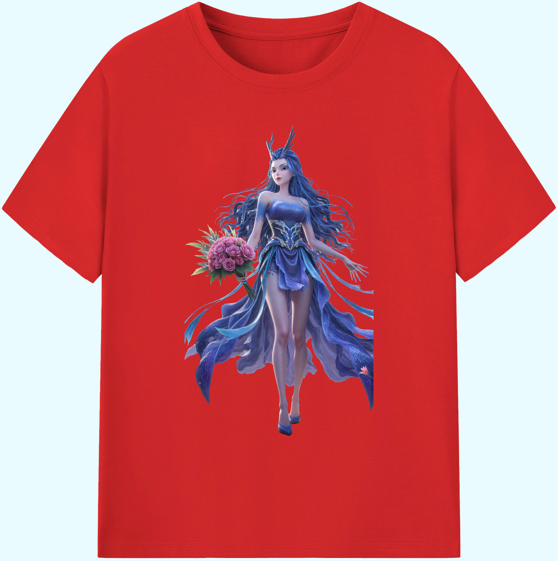 （画像用） Ne Zha 2 ナタ 魔童の大暴れ 綿100％ メンズ半袖Tシャツ｜肌触りやわらか＆通気性