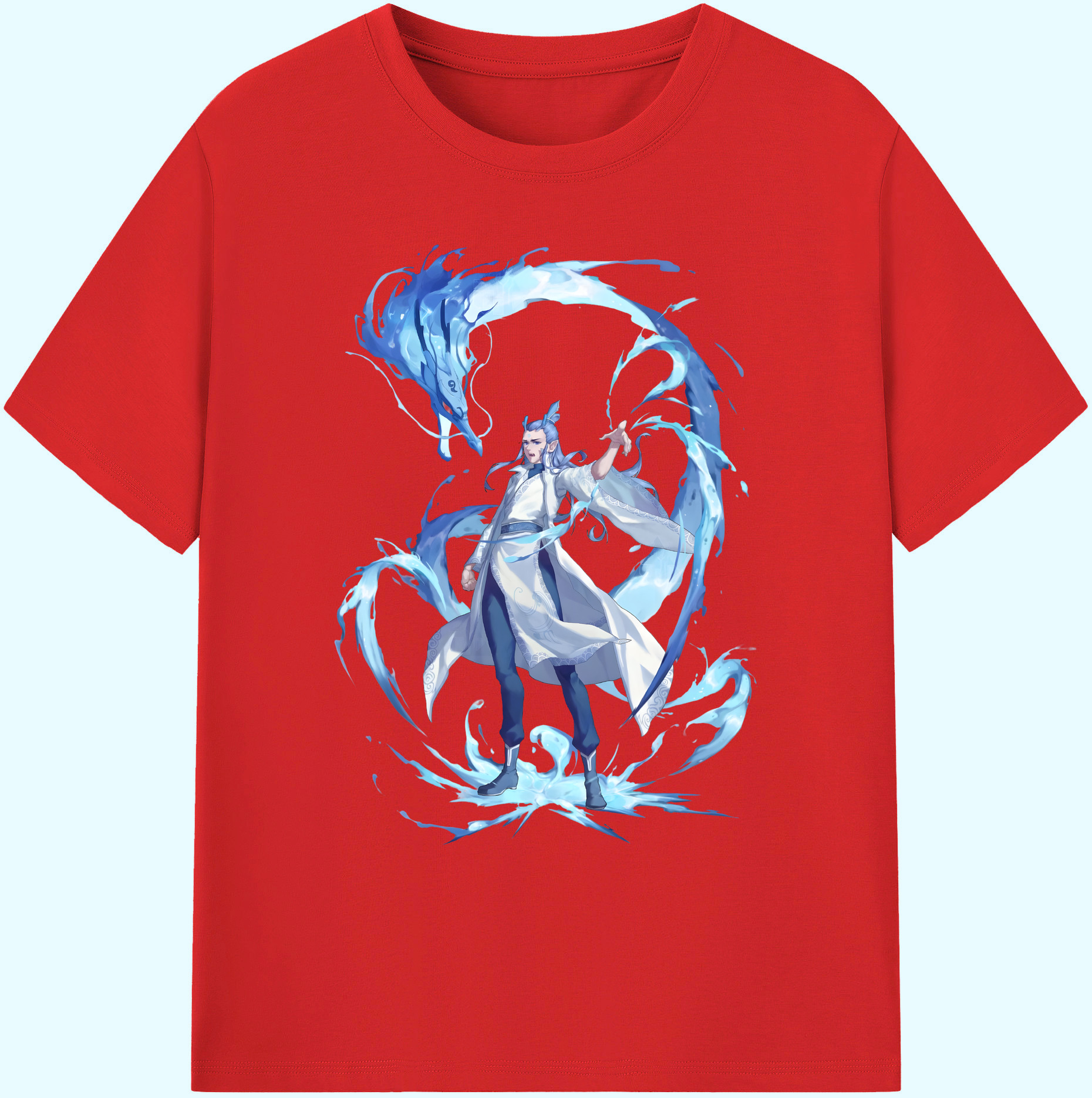 （画像用） Ne Zha 2 ナタ 魔童の大暴れ 綿100％ メンズ半袖Tシャツ｜肌触りやわらか＆通気性