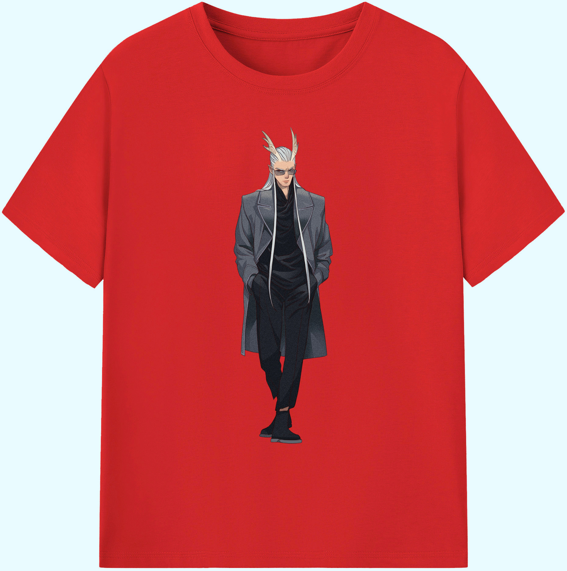 （画像用） Ne Zha 2 ナタ 魔童の大暴れ 綿100％ メンズ半袖Tシャツ｜肌触りやわらか＆通気性