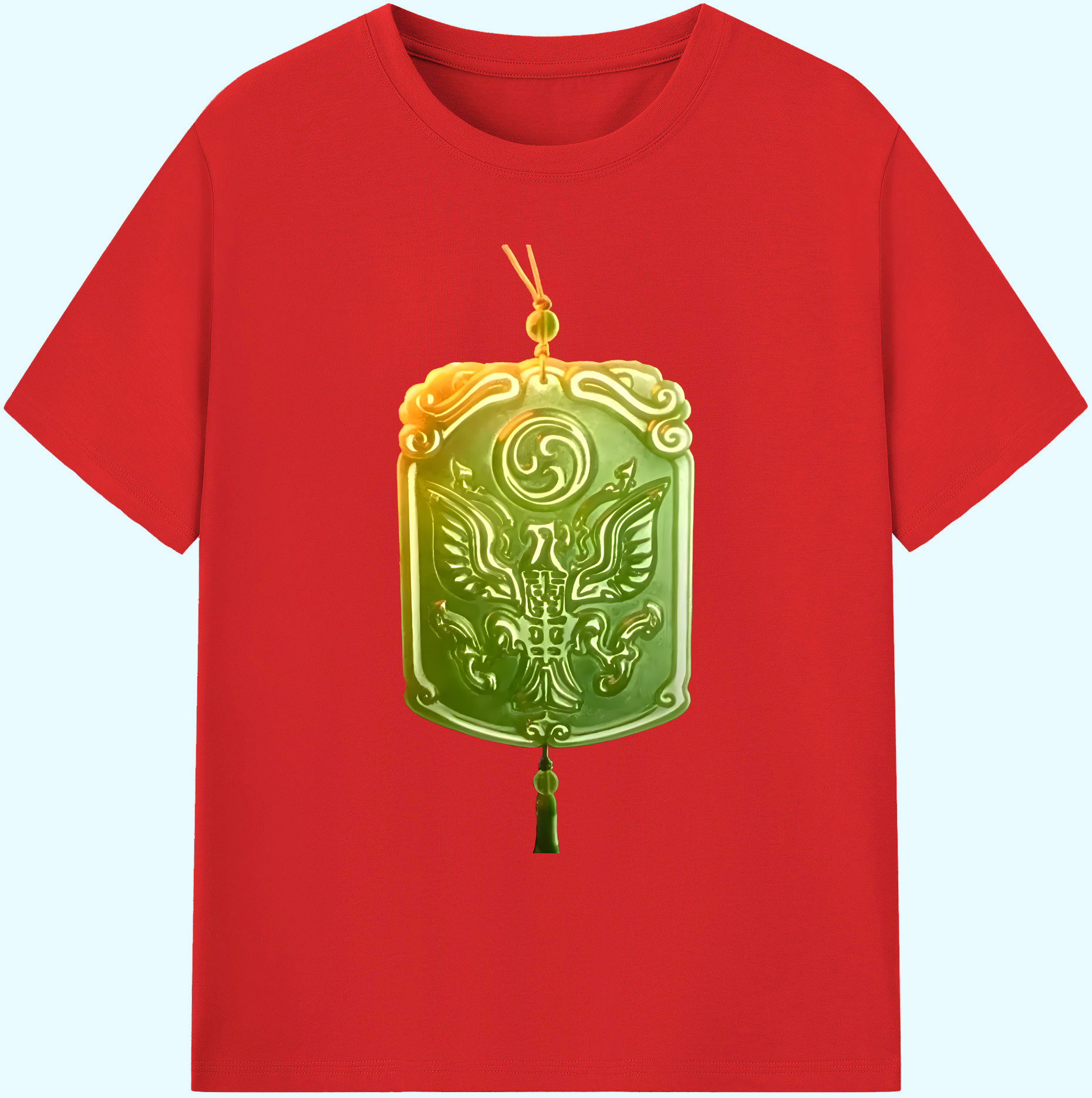（画像用） Ne Zha 2 ナタ 魔童の大暴れ 綿100％ メンズ半袖Tシャツ｜肌触りやわらか＆通気性