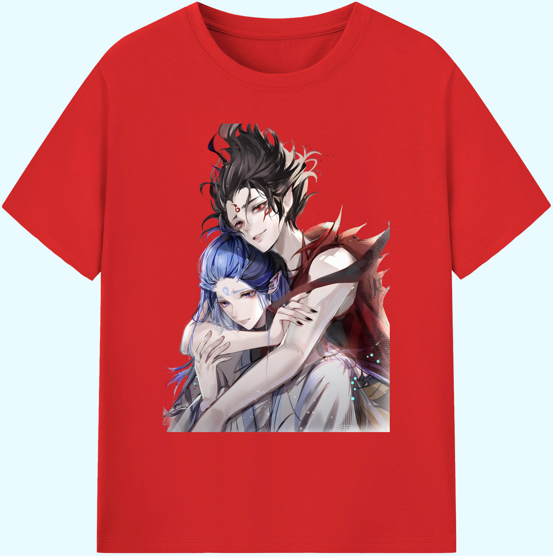 （画像用） Ne Zha 2 ナタ 魔童の大暴れ 綿100％ メンズ半袖Tシャツ｜肌触りやわらか＆通気性