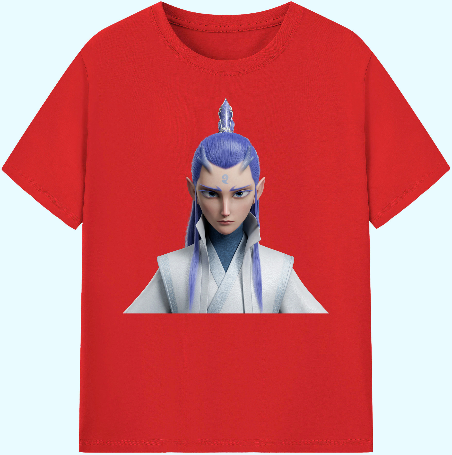 （画像用） Ne Zha 2 ナタ 魔童の大暴れ 綿100％ メンズ半袖Tシャツ｜肌触りやわらか＆通気性