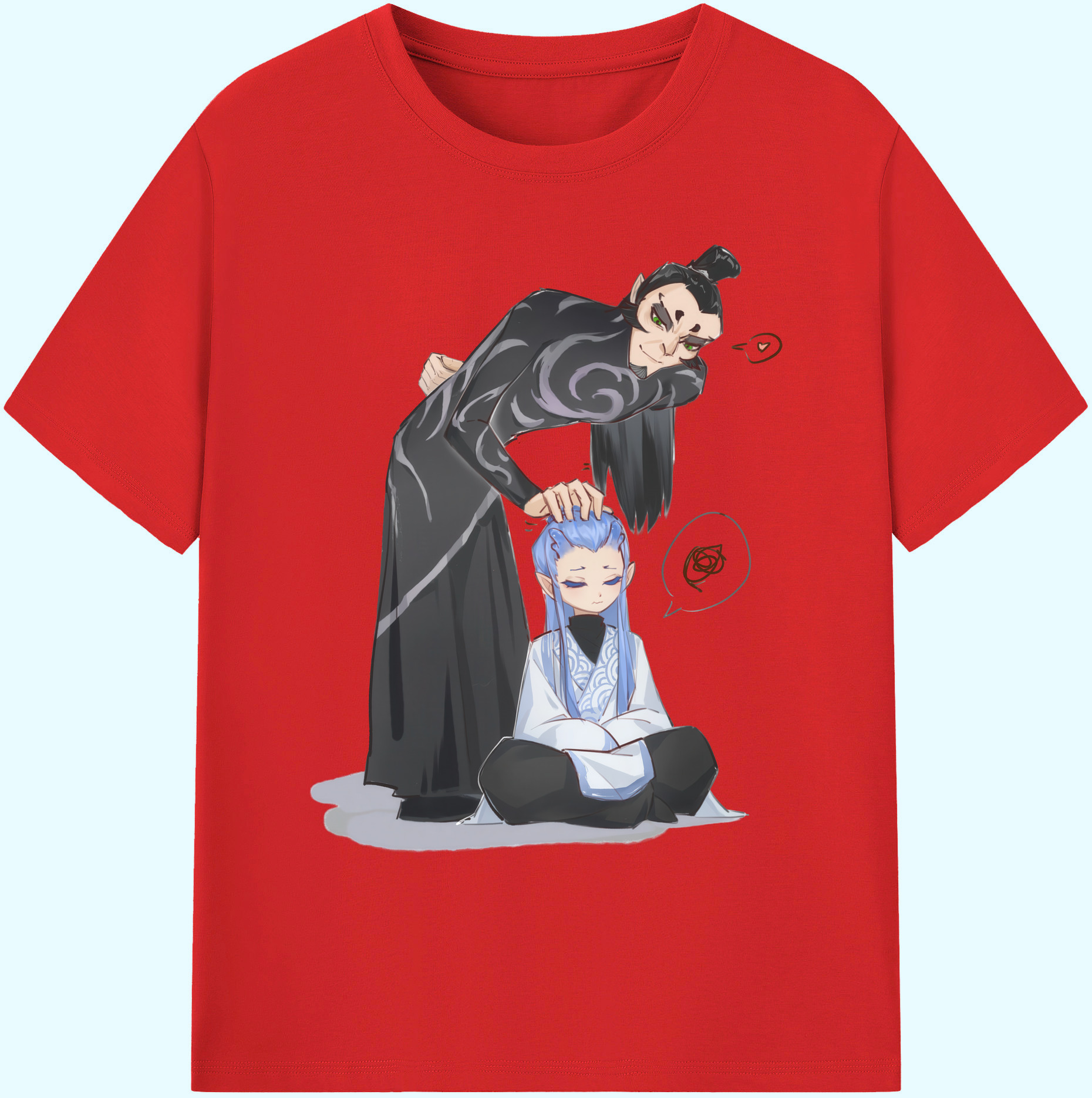 （画像用） Ne Zha 2 ナタ 魔童の大暴れ 綿100％ メンズ半袖Tシャツ｜肌触りやわらか＆通気性