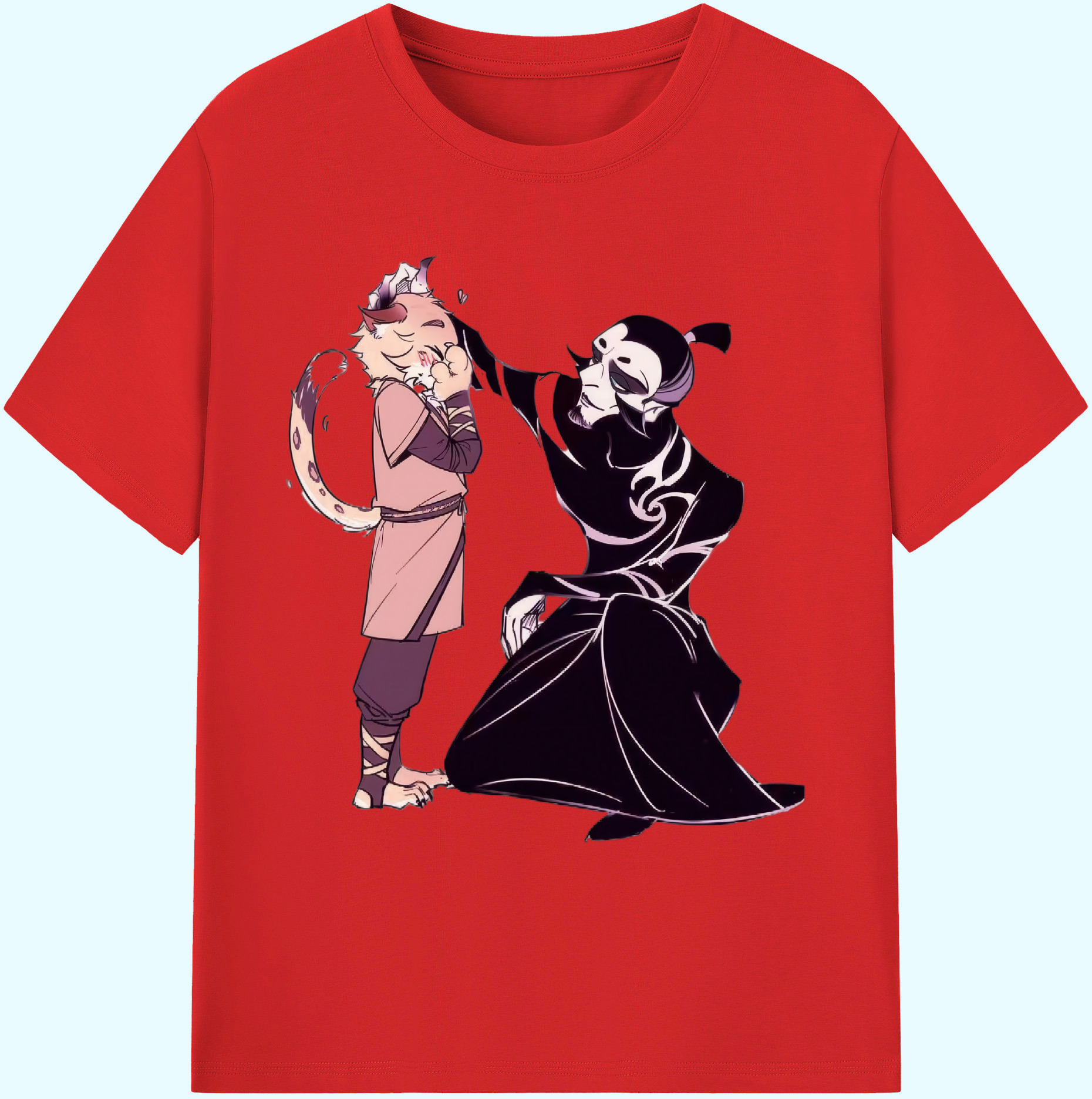 （画像用） Ne Zha 2 ナタ 魔童の大暴れ 綿100％ メンズ半袖Tシャツ｜肌触りやわらか＆通気性