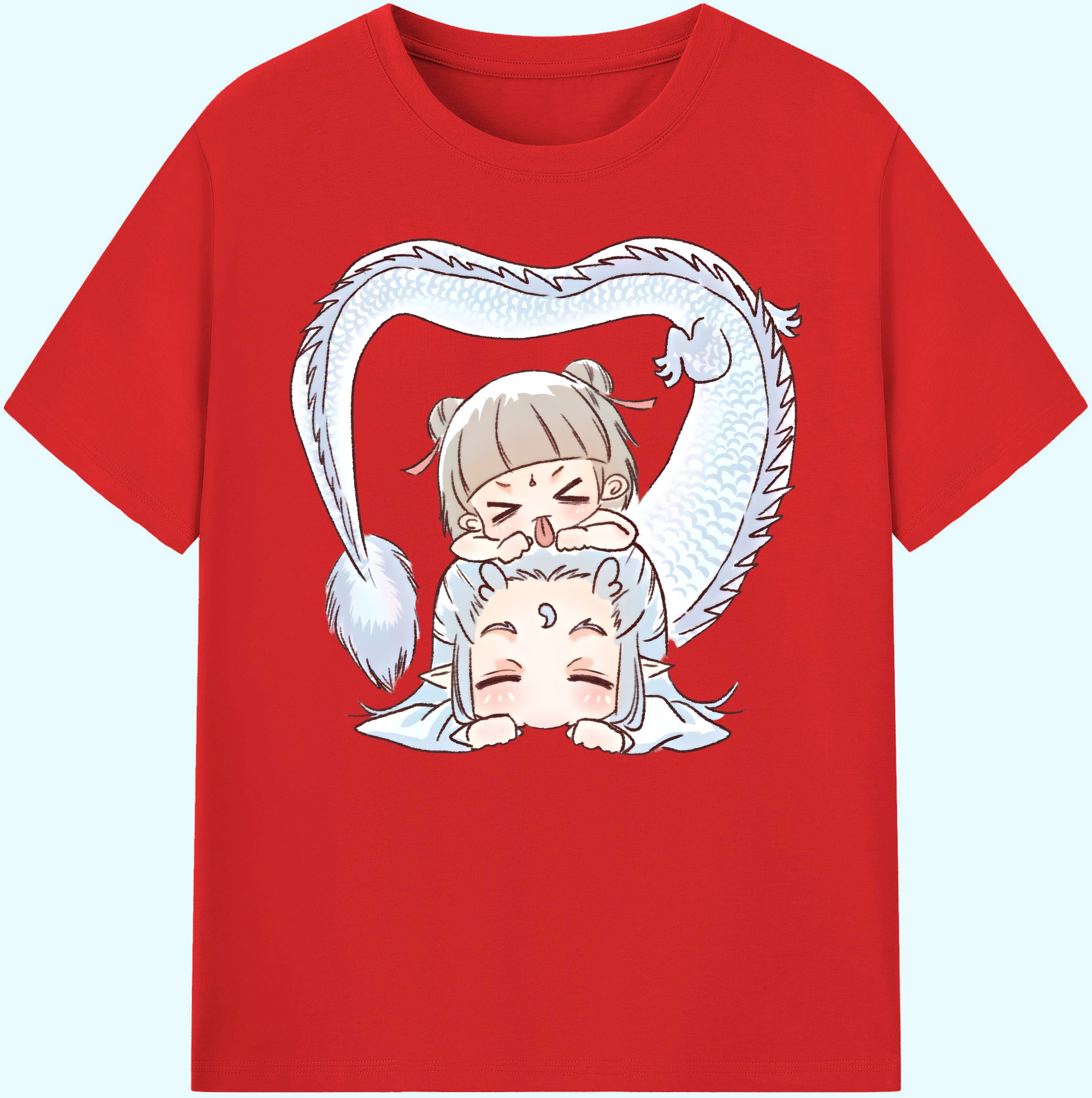 （画像用） Ne Zha 2 ナタ 魔童の大暴れ 綿100％ メンズ半袖Tシャツ｜肌触りやわらか＆通気性