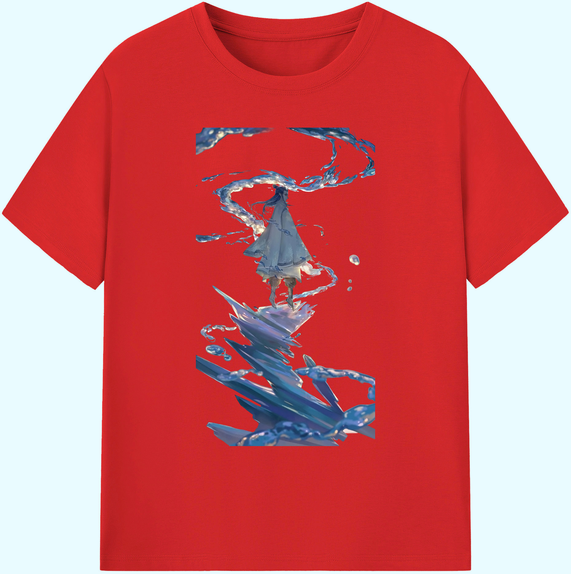 （画像用） Ne Zha 2 ナタ 魔童の大暴れ 綿100％ メンズ半袖Tシャツ｜肌触りやわらか＆通気性