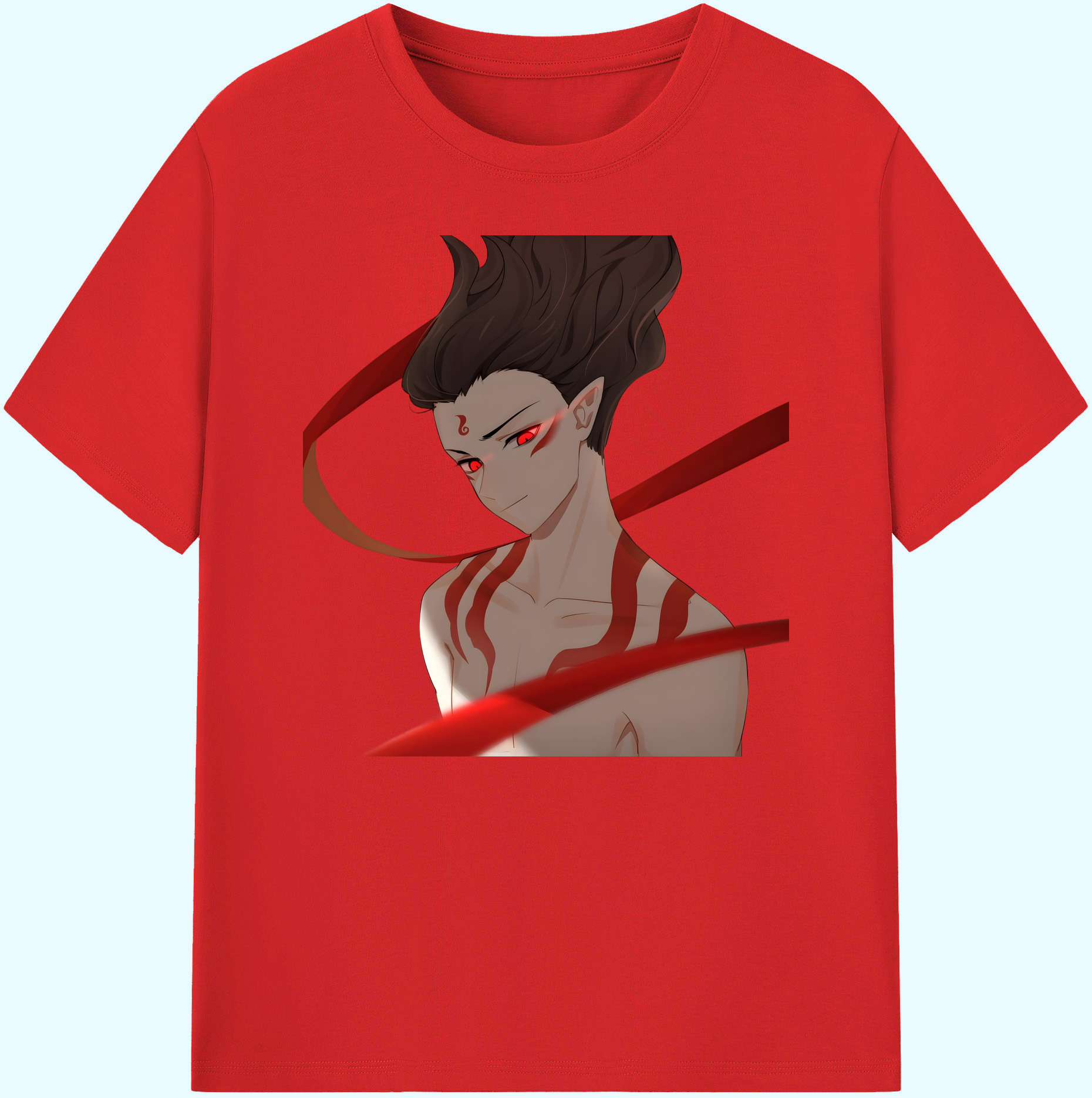 （画像用） Ne Zha 2 ナタ 魔童の大暴れ 綿100％ メンズ半袖Tシャツ｜肌触りやわらか＆通気性