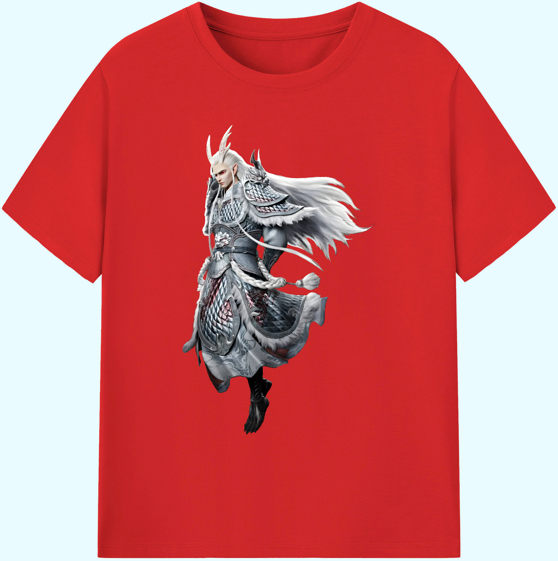 （画像用） Ne Zha 2 ナタ 魔童の大暴れ 綿100％ メンズ半袖Tシャツ｜肌触りやわらか＆通気性