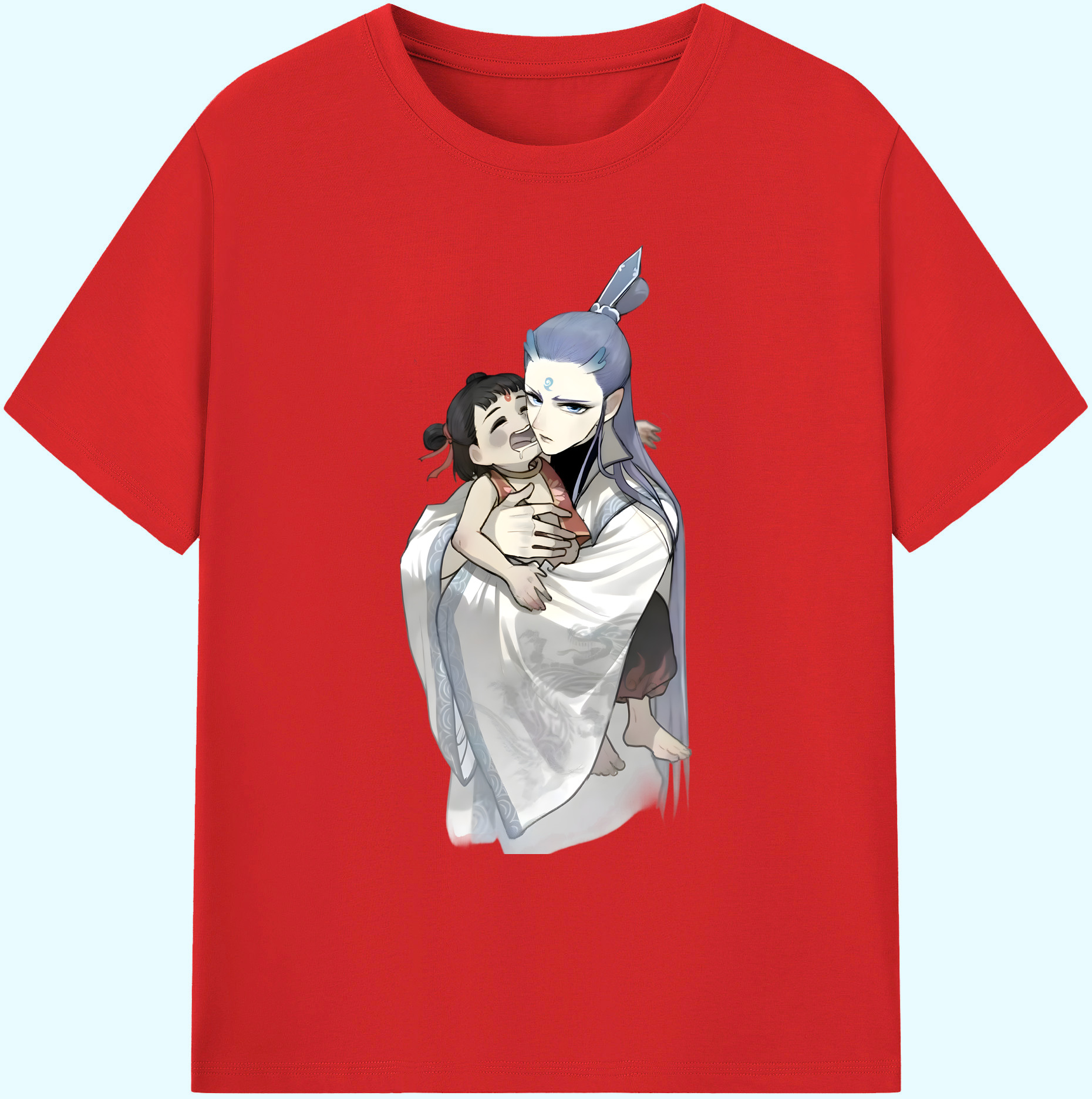 （画像用） Ne Zha 2 ナタ 魔童の大暴れ 綿100％ メンズ半袖Tシャツ｜肌触りやわらか＆通気性