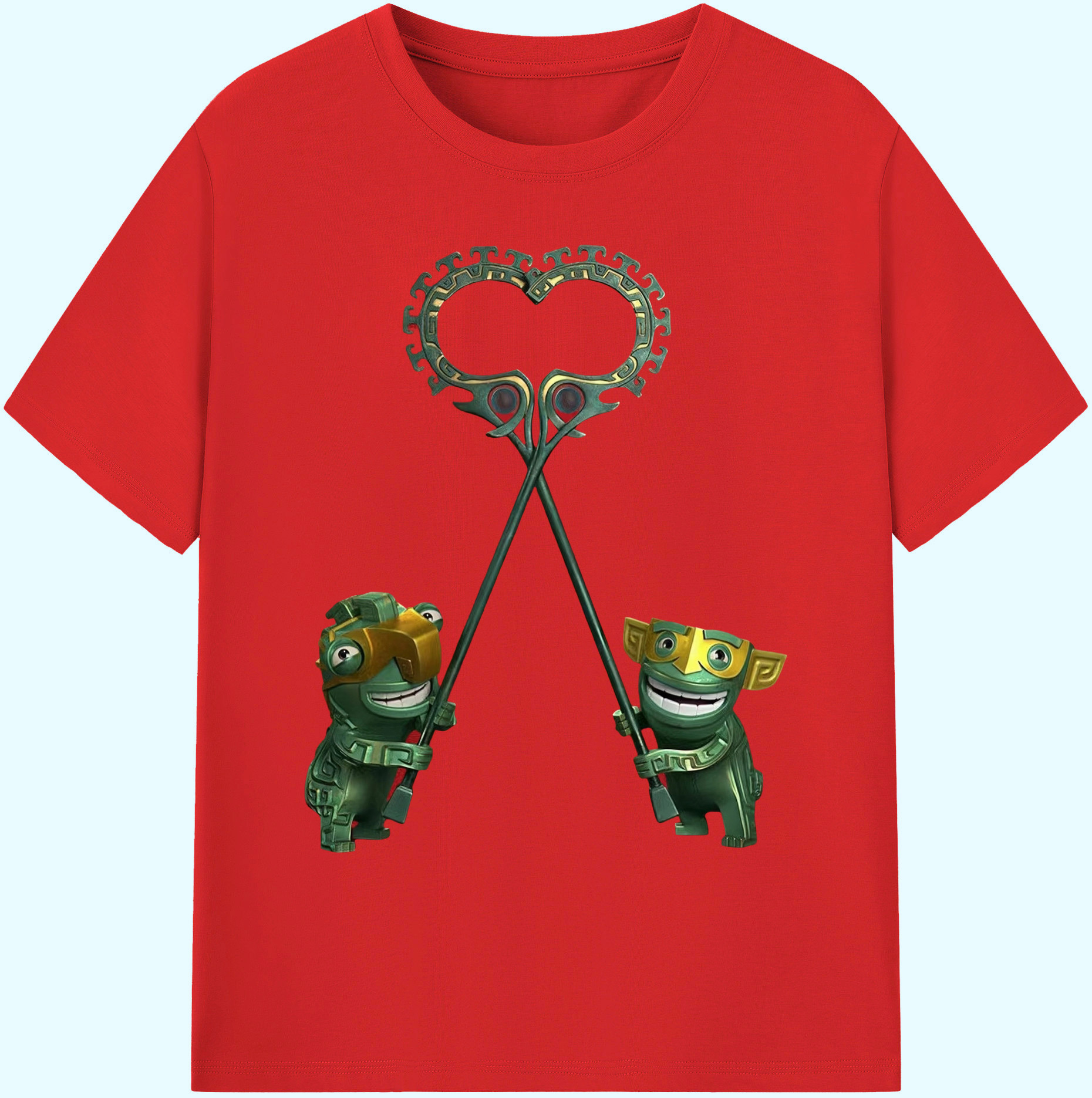 （画像用） Ne Zha 2 ナタ 魔童の大暴れ 綿100％ メンズ半袖Tシャツ｜肌触りやわらか＆通気性