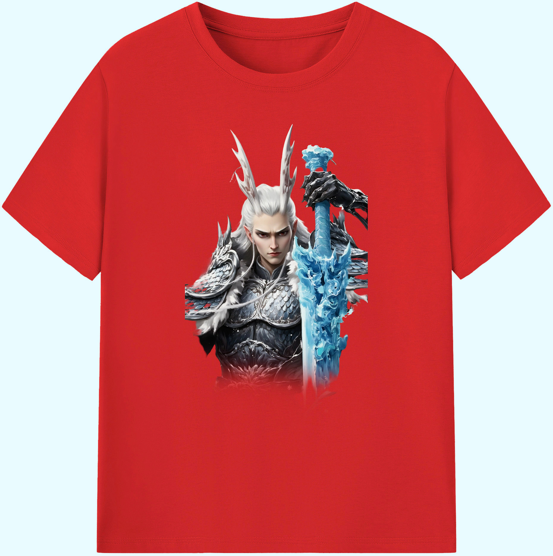（画像用） Ne Zha 2 ナタ 魔童の大暴れ 綿100％ メンズ半袖Tシャツ｜肌触りやわらか＆通気性