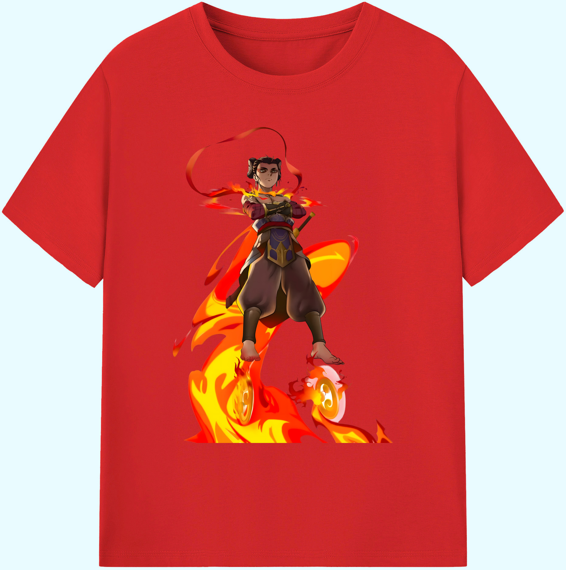 （画像用） Ne Zha 2 ナタ 魔童の大暴れ 綿100％ メンズ半袖Tシャツ｜肌触りやわらか＆通気性
