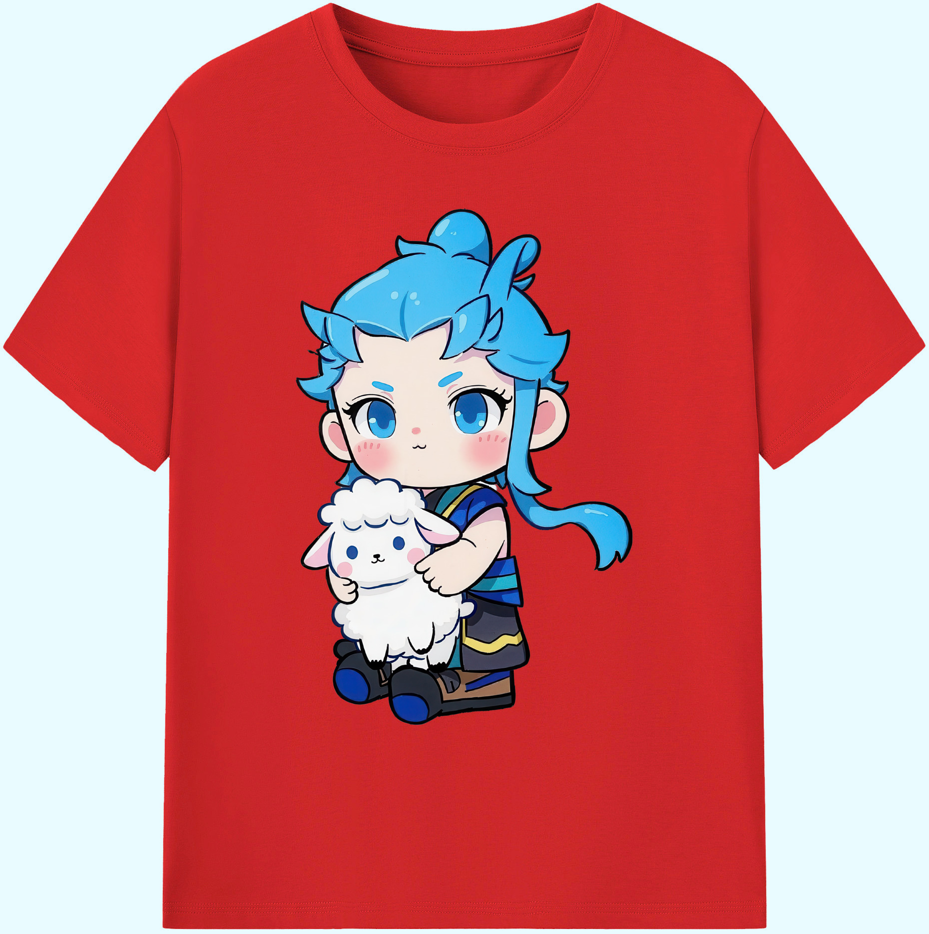 （画像用） Ne Zha 2 ナタ 魔童の大暴れ 綿100％ メンズ半袖Tシャツ｜肌触りやわらか＆通気性