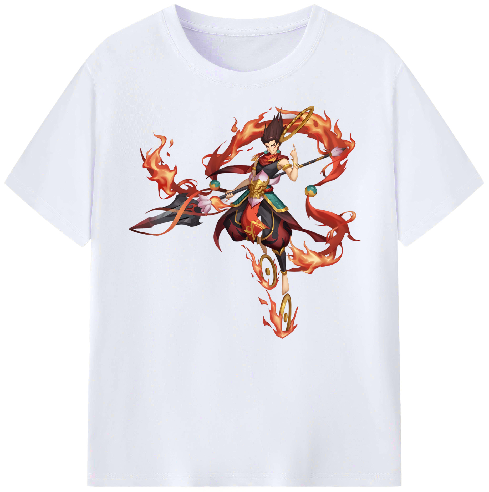 （画像用） Ne Zha 2 ナタ 魔童の大暴れ 綿100％ メンズ半袖Tシャツ｜肌触りやわらか＆通気性