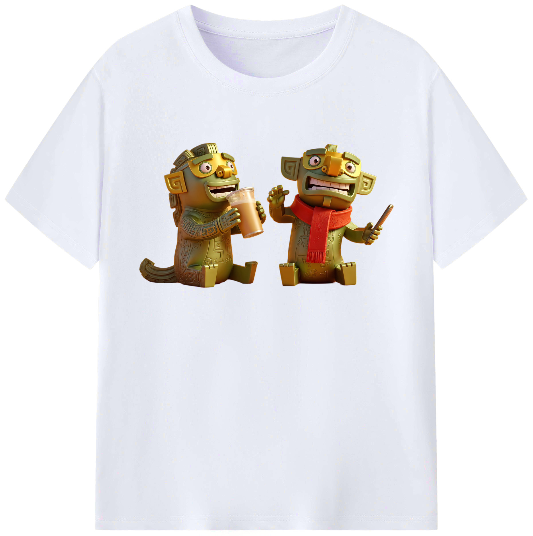 （画像用） Ne Zha 2 ナタ 魔童の大暴れ 綿100％ メンズ半袖Tシャツ｜肌触りやわらか＆通気性