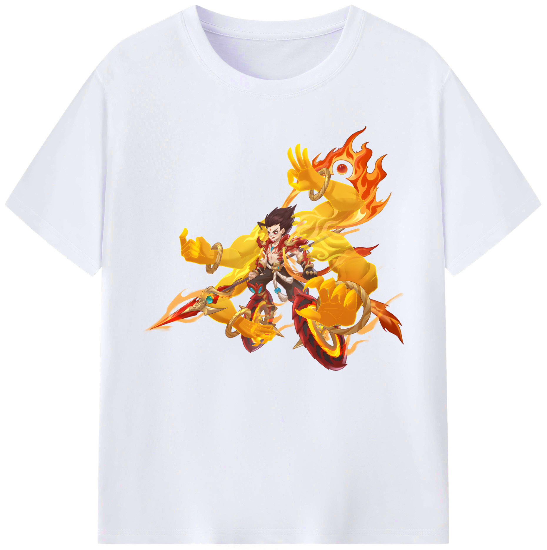 （画像用） Ne Zha 2 ナタ 魔童の大暴れ 綿100％ メンズ半袖Tシャツ｜肌触りやわらか＆通気性