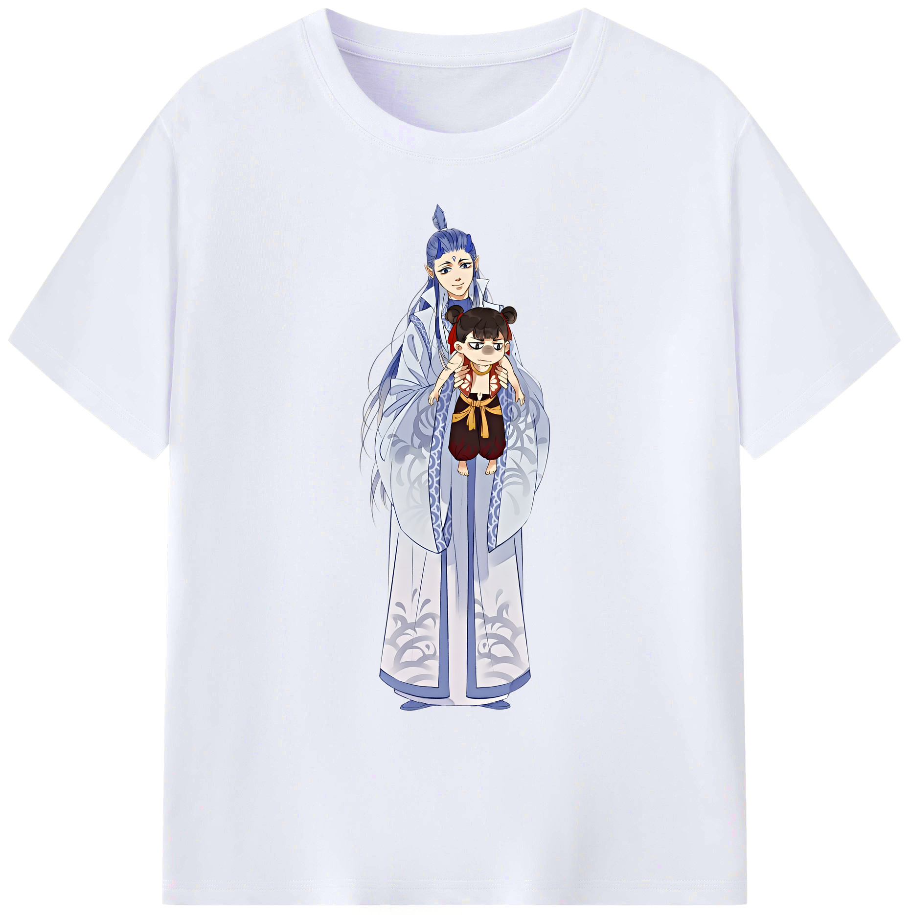 （画像用） Ne Zha 2 ナタ 魔童の大暴れ 綿100％ メンズ半袖Tシャツ｜肌触りやわらか＆通気性