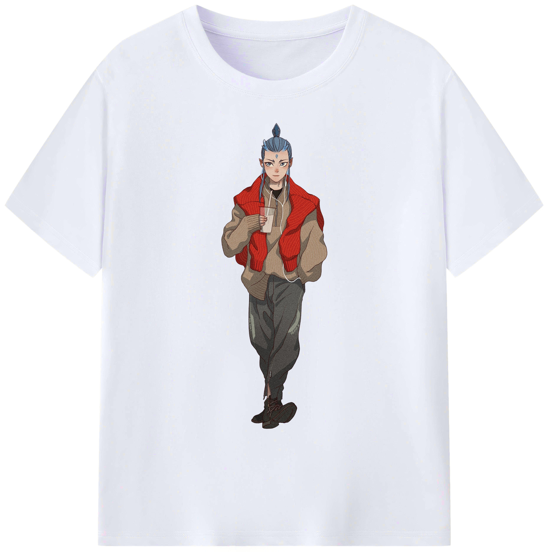 （画像用） Ne Zha 2 ナタ 魔童の大暴れ 綿100％ メンズ半袖Tシャツ｜肌触りやわらか＆通気性