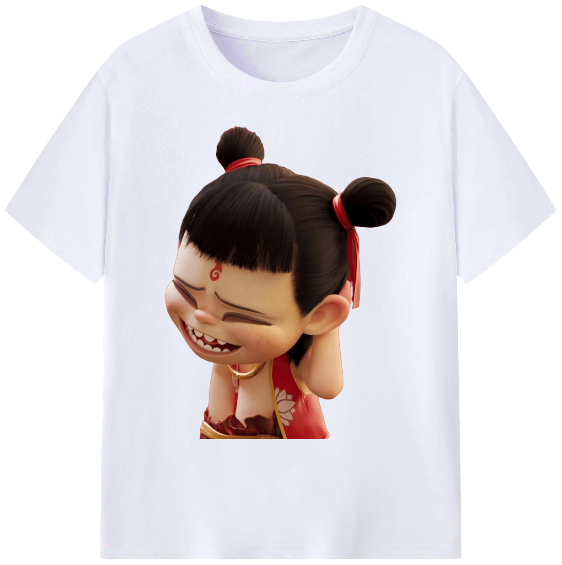 （画像用） Ne Zha 2 ナタ 魔童の大暴れ 綿100％ メンズ半袖Tシャツ｜肌触りやわらか＆通気性