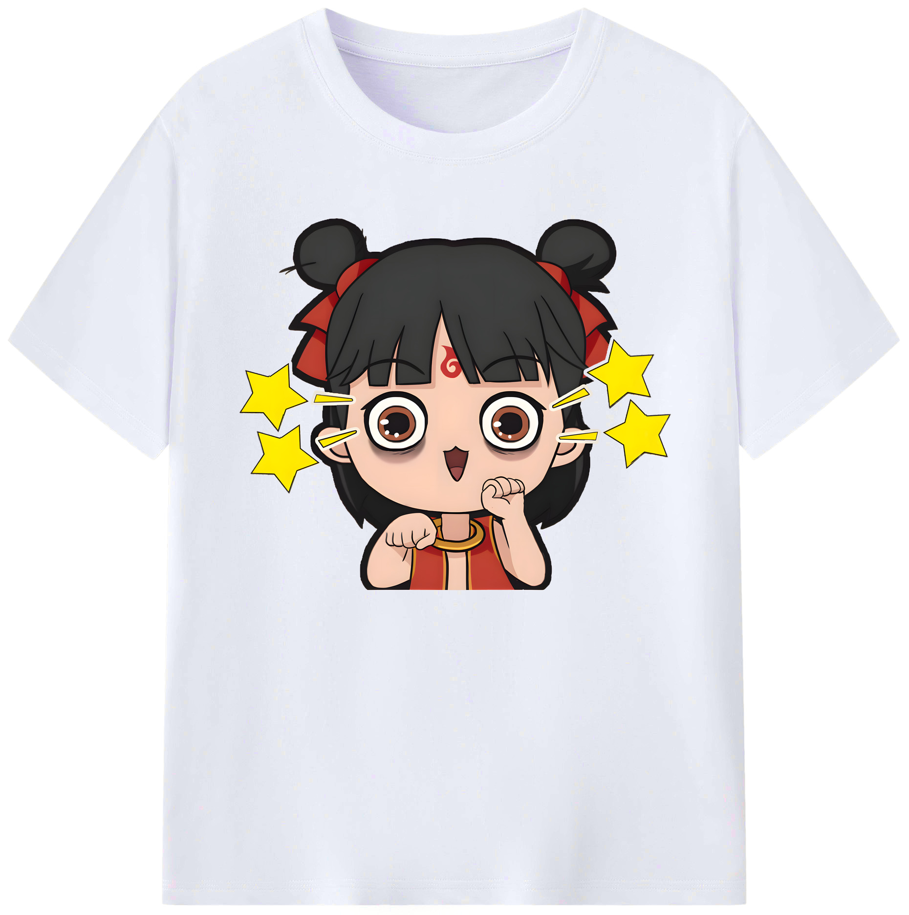 （画像用） Ne Zha 2 ナタ 魔童の大暴れ 綿100％ メンズ半袖Tシャツ｜肌触りやわらか＆通気性