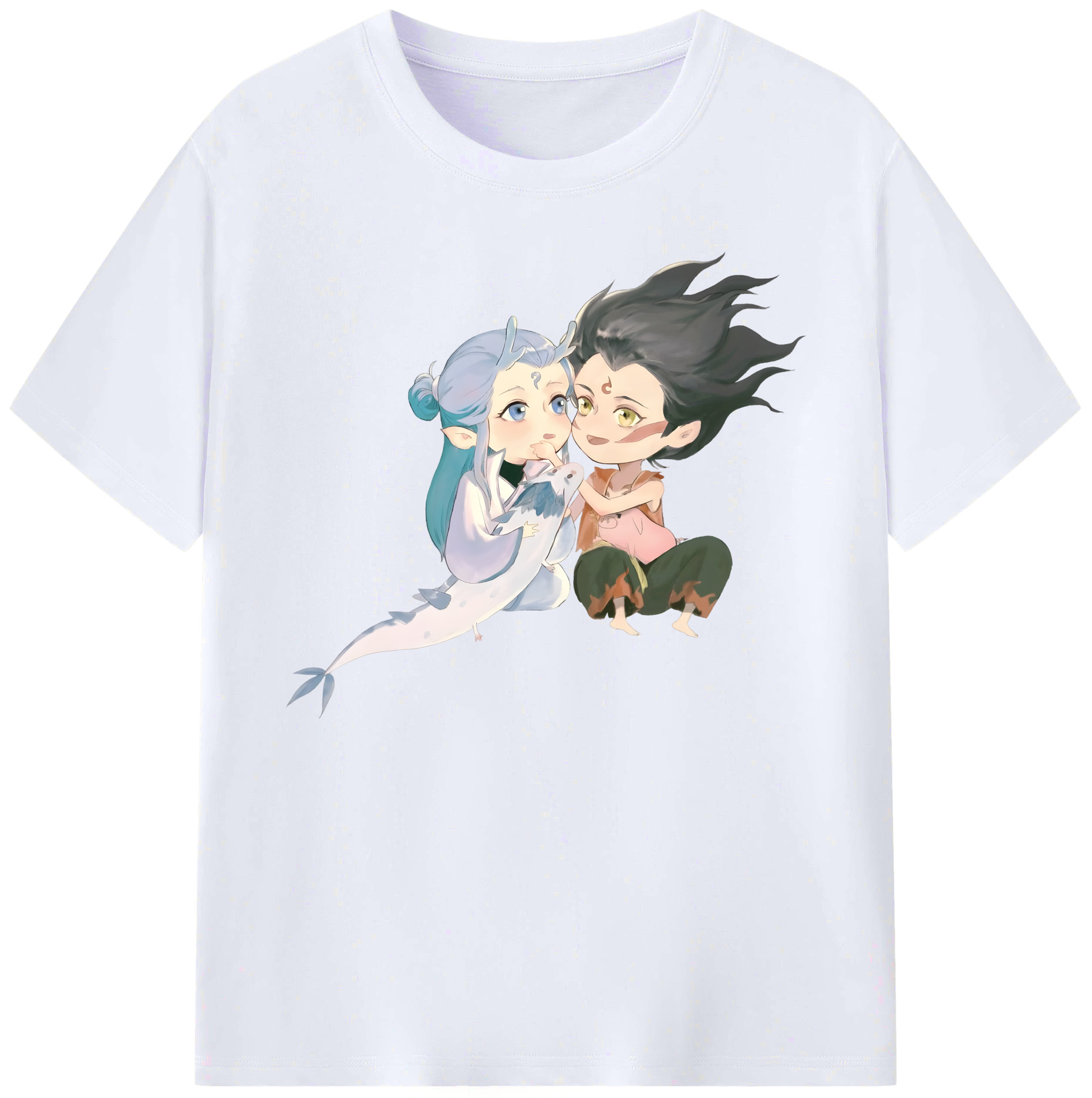 （画像用） Ne Zha 2 ナタ 魔童の大暴れ 綿100％ メンズ半袖Tシャツ｜肌触りやわらか＆通気性