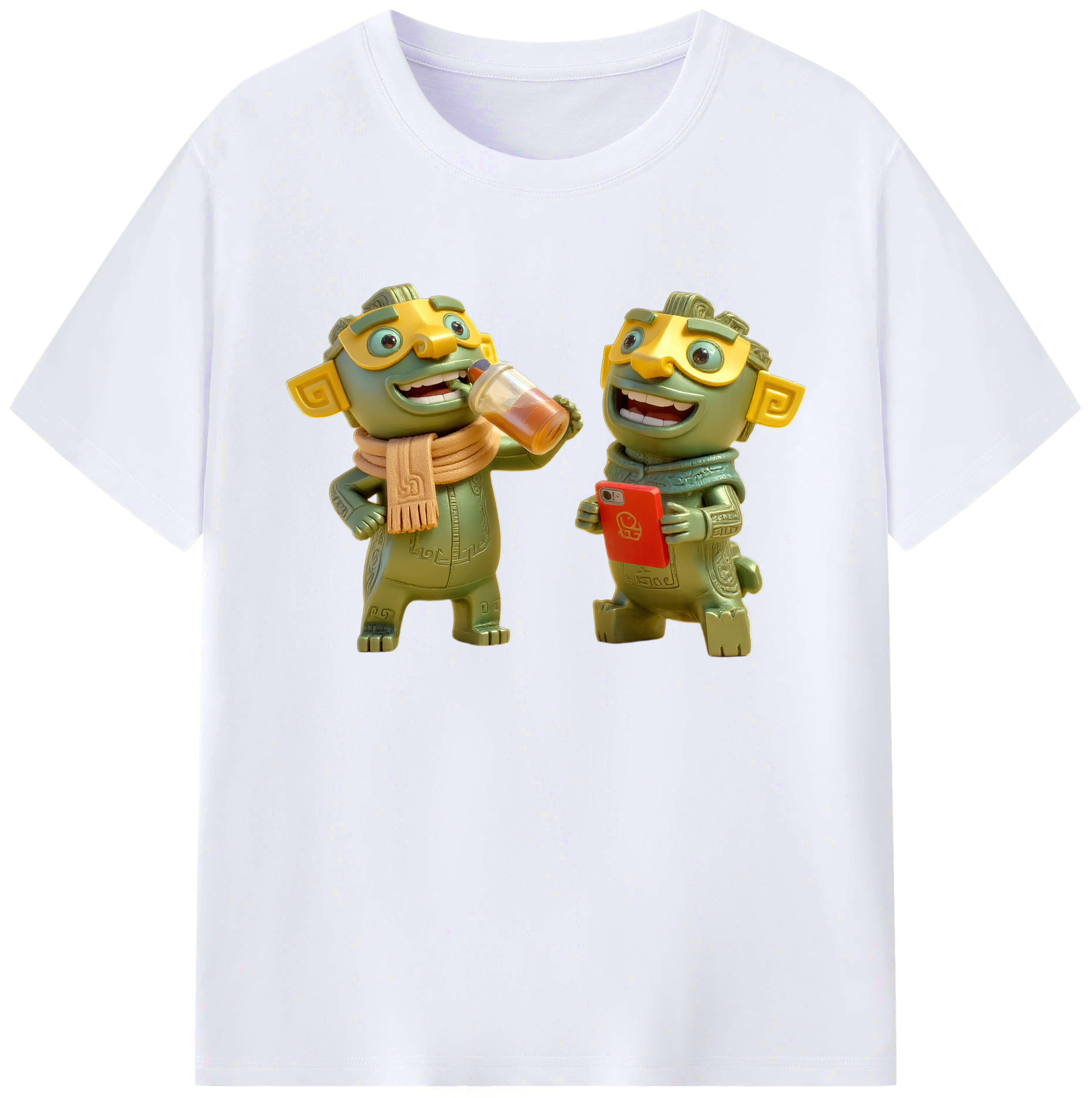 （画像用） Ne Zha 2 ナタ 魔童の大暴れ 綿100％ メンズ半袖Tシャツ｜肌触りやわらか＆通気性
