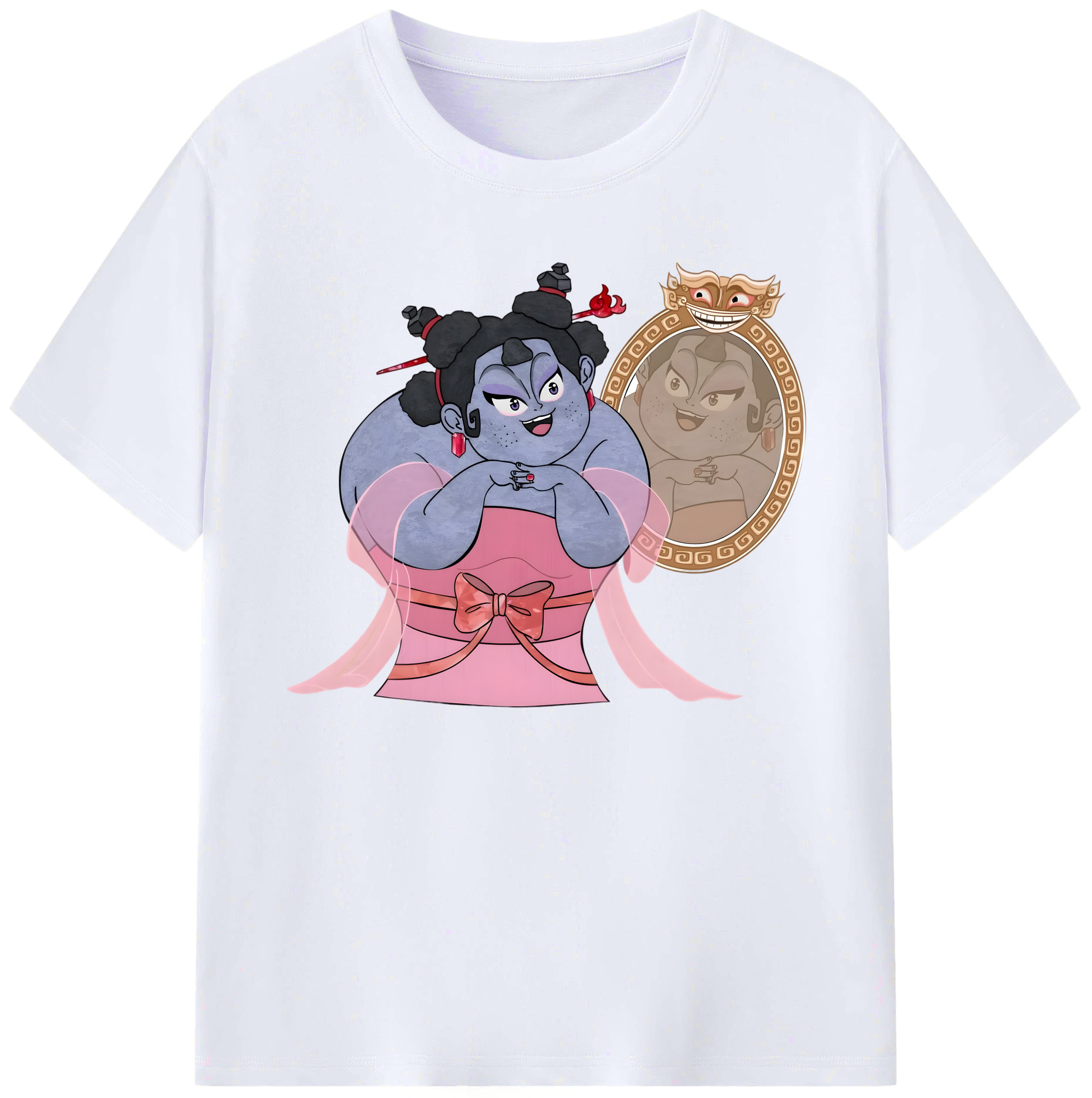 （画像用） Ne Zha 2 ナタ 魔童の大暴れ 綿100％ メンズ半袖Tシャツ｜肌触りやわらか＆通気性