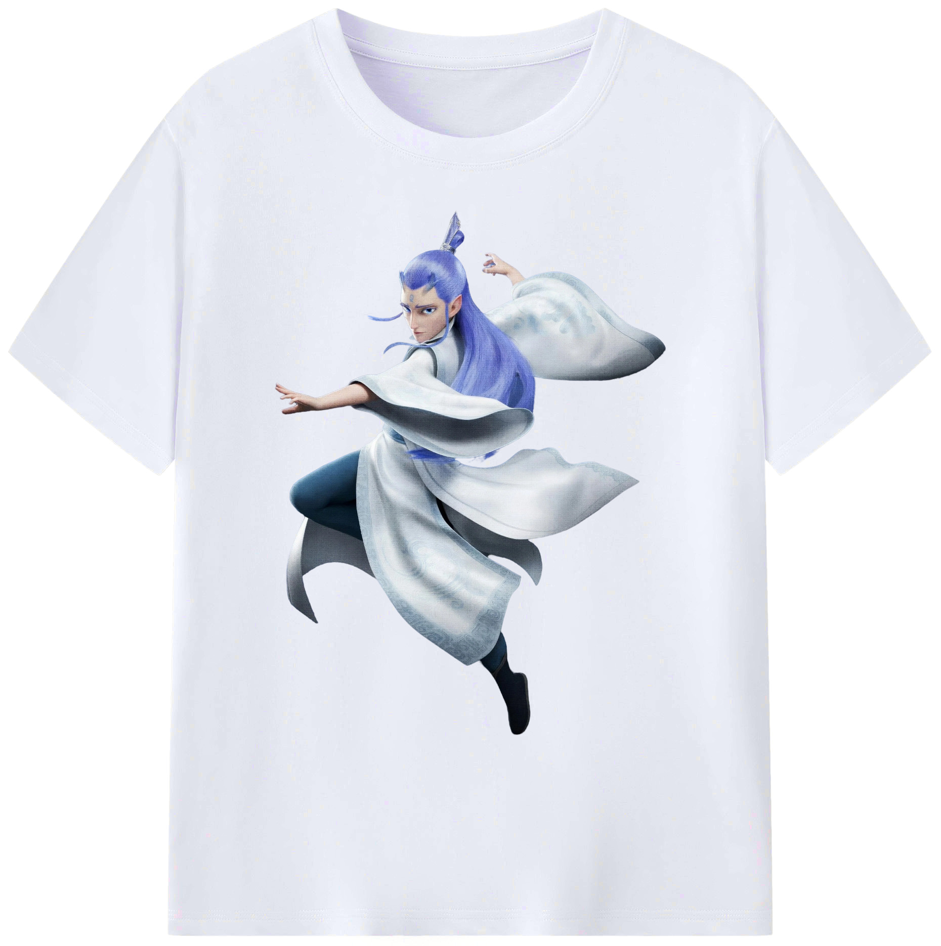 （画像用） Ne Zha 2 ナタ 魔童の大暴れ 綿100％ メンズ半袖Tシャツ｜肌触りやわらか＆通気性