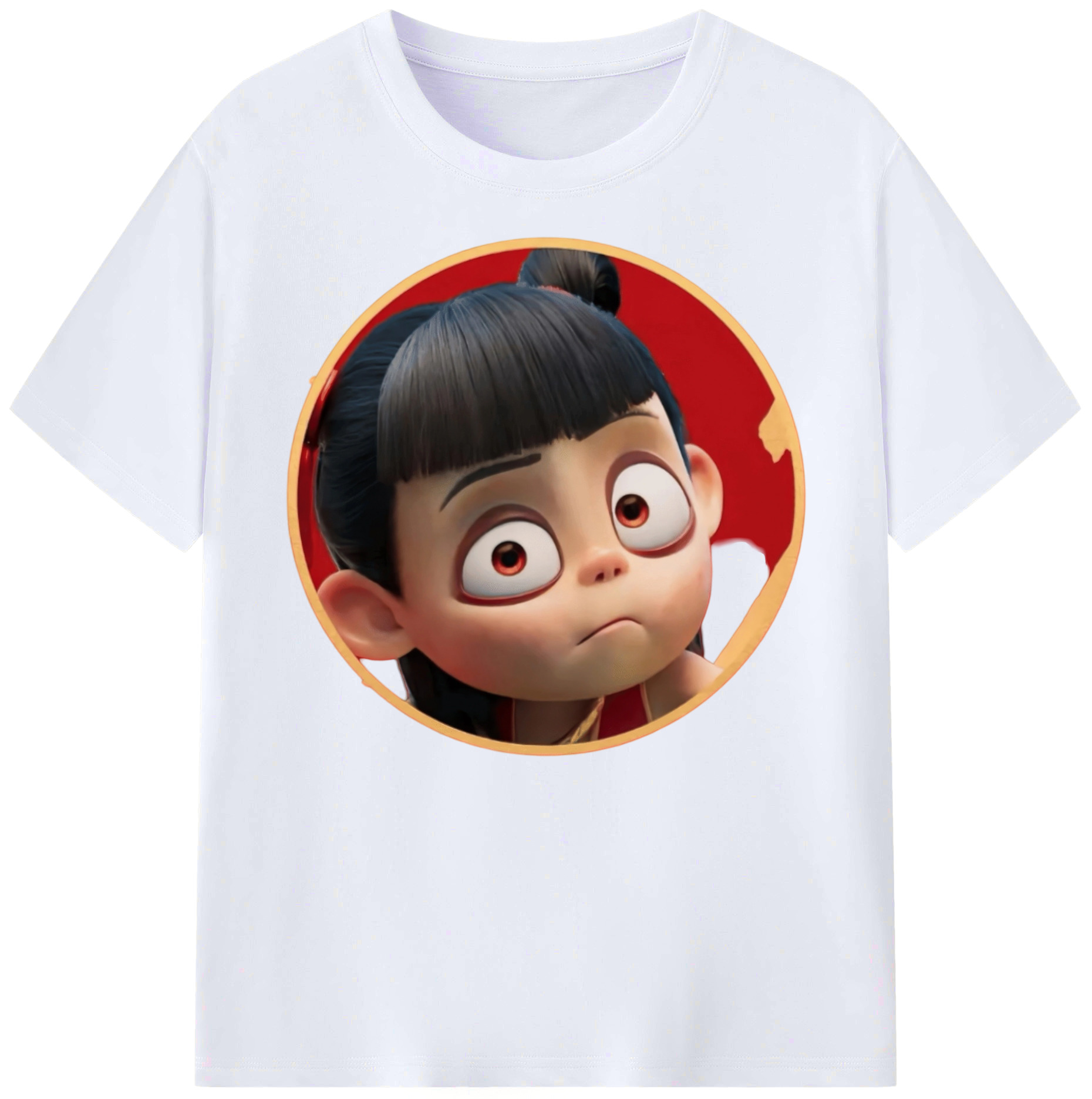 （画像用） Ne Zha 2 ナタ 魔童の大暴れ 綿100％ メンズ半袖Tシャツ｜肌触りやわらか＆通気性