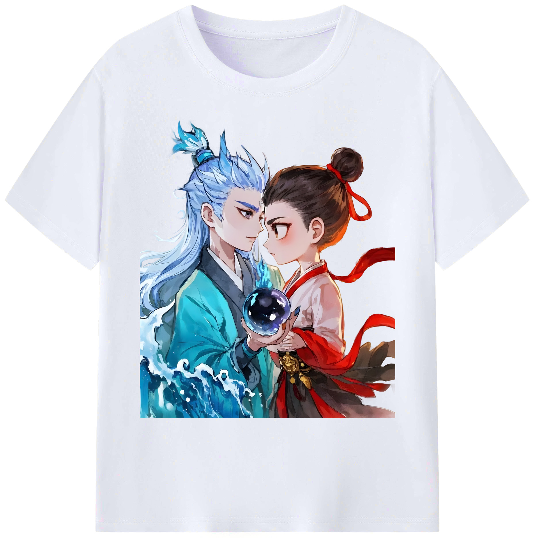 （画像用） Ne Zha 2 ナタ 魔童の大暴れ 綿100％ メンズ半袖Tシャツ｜肌触りやわらか＆通気性