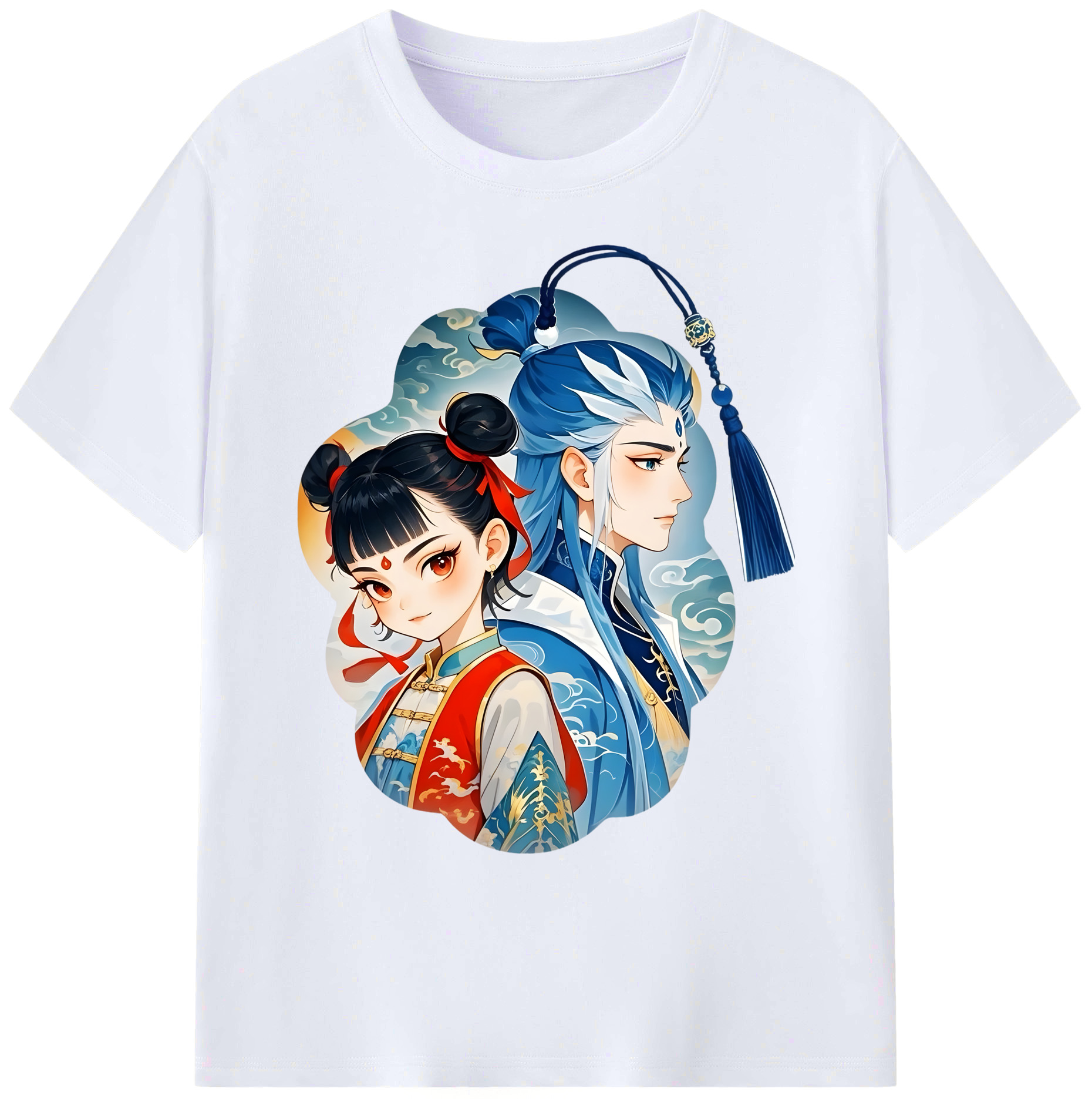 （画像用） Ne Zha 2 ナタ 魔童の大暴れ 綿100％ メンズ半袖Tシャツ｜肌触りやわらか＆通気性
