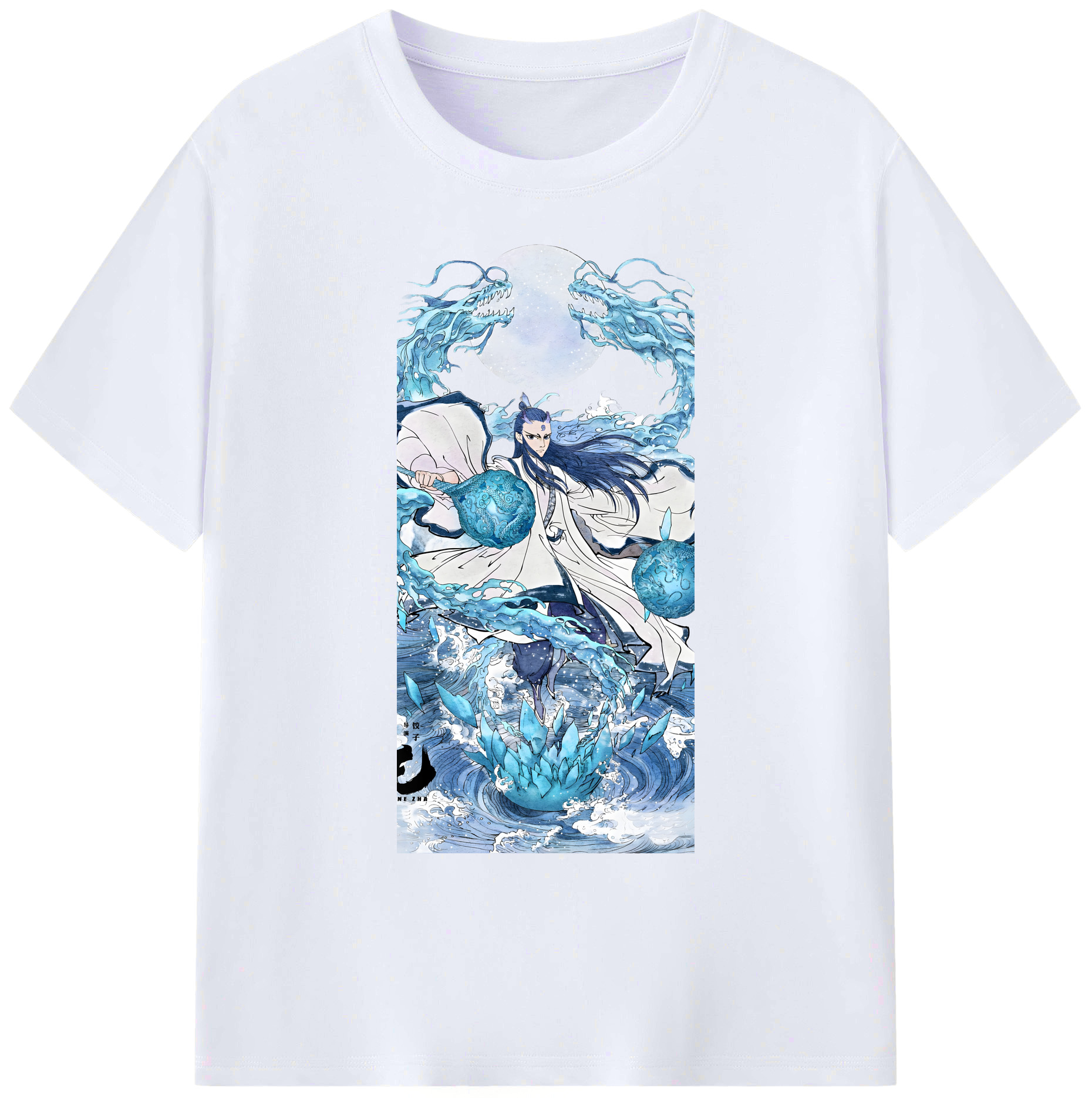 （画像用） Ne Zha 2 ナタ 魔童の大暴れ 綿100％ メンズ半袖Tシャツ｜肌触りやわらか＆通気性