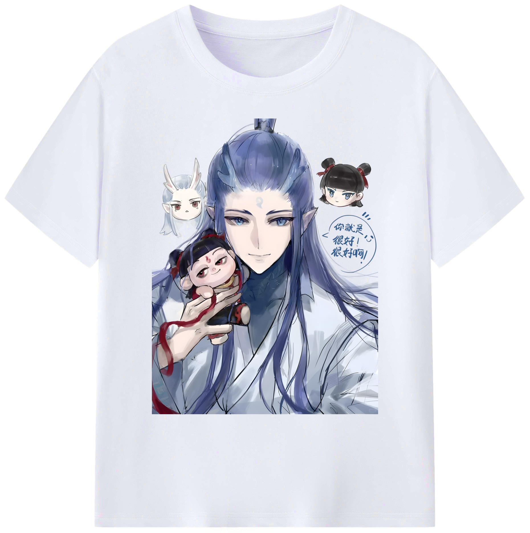 （画像用） Ne Zha 2 ナタ 魔童の大暴れ 綿100％ メンズ半袖Tシャツ｜肌触りやわらか＆通気性