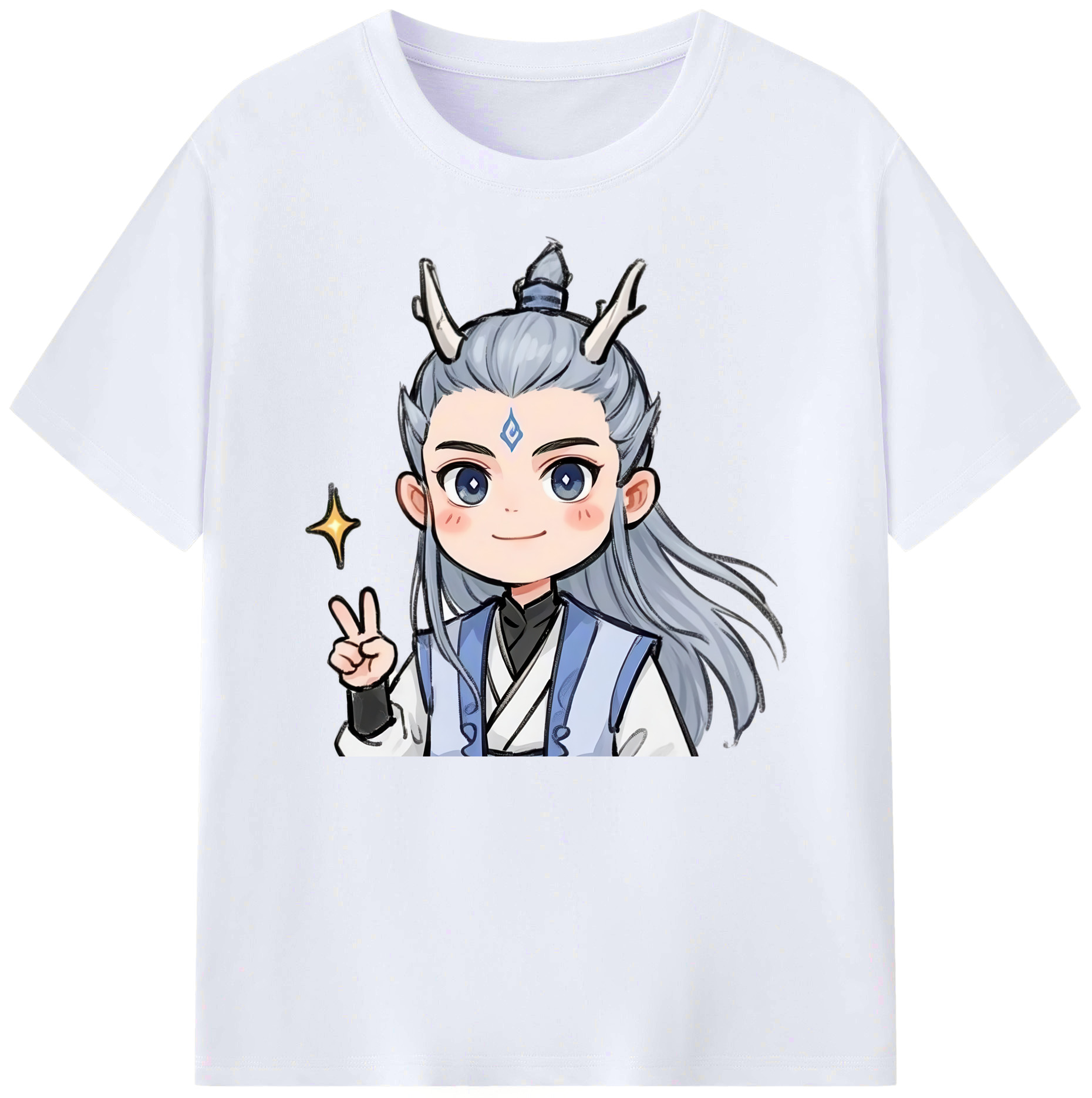 （画像用） Ne Zha 2 ナタ 魔童の大暴れ 綿100％ メンズ半袖Tシャツ｜肌触りやわらか＆通気性