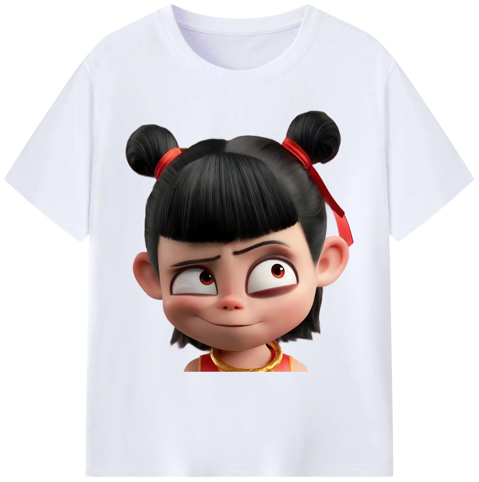 （画像用） Ne Zha 2 ナタ 魔童の大暴れ 綿100％ メンズ半袖Tシャツ｜肌触りやわらか＆通気性