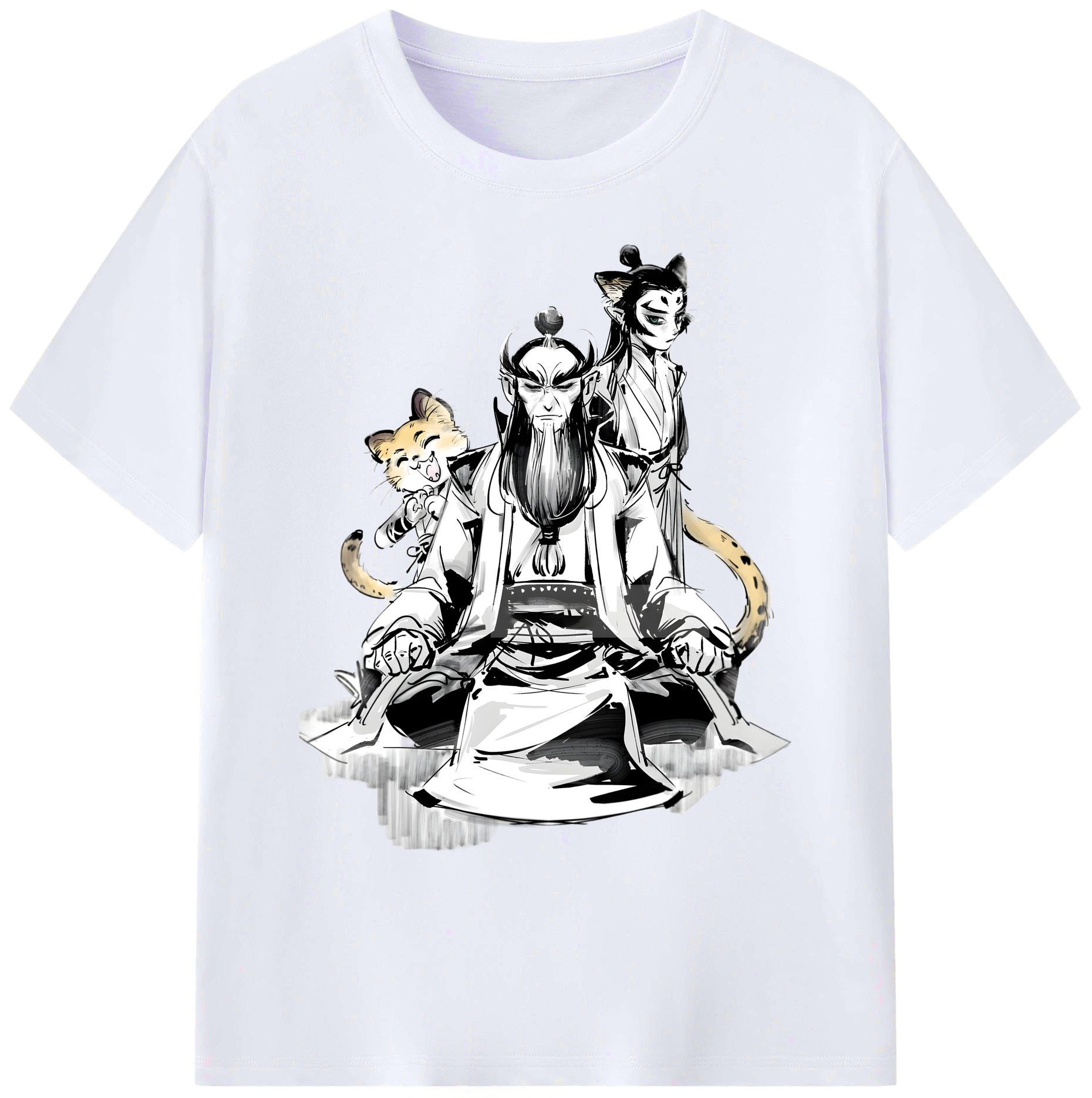（画像用） Ne Zha 2 ナタ 魔童の大暴れ 綿100％ メンズ半袖Tシャツ｜肌触りやわらか＆通気性