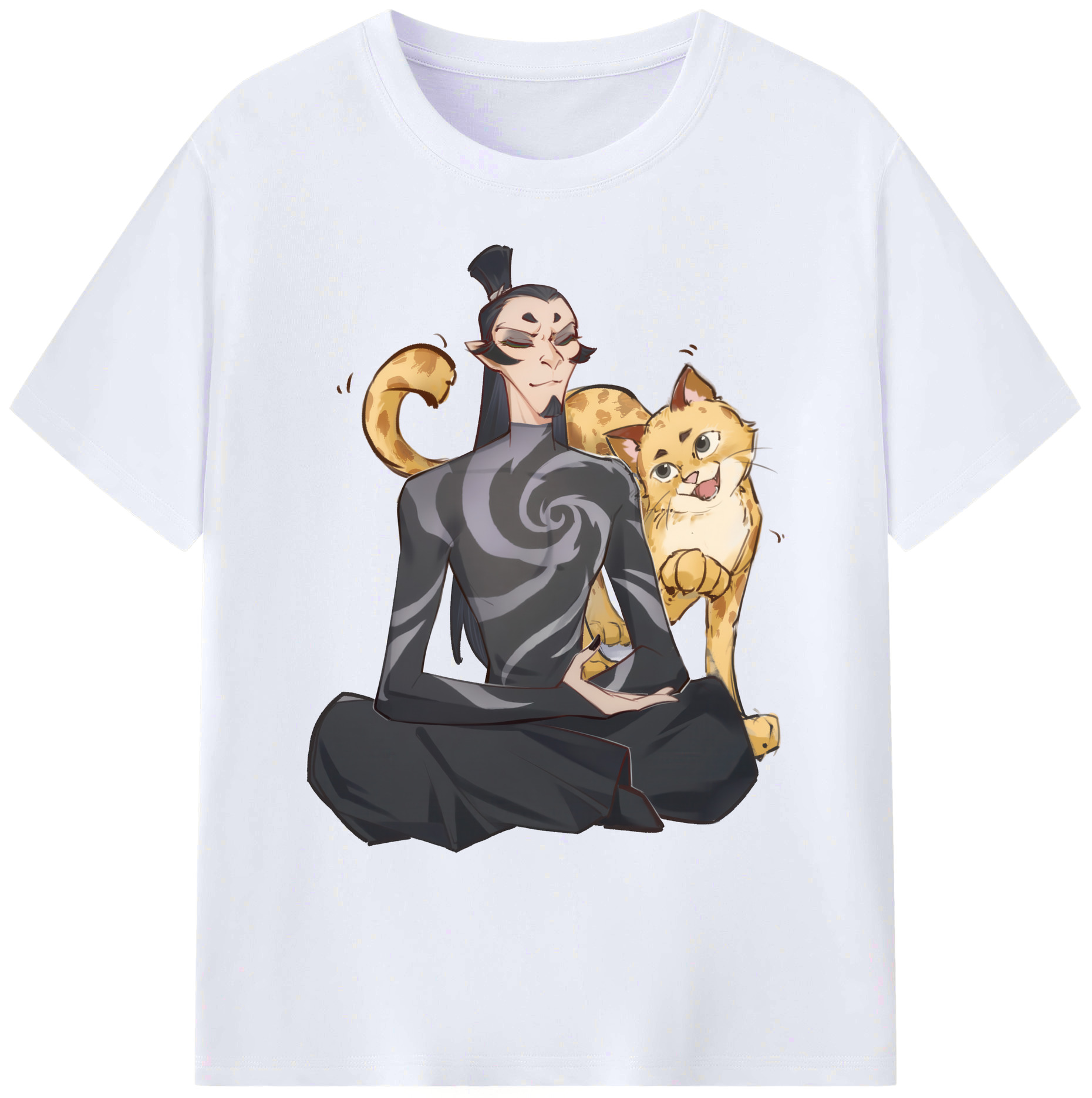 （画像用） Ne Zha 2 ナタ 魔童の大暴れ 綿100％ メンズ半袖Tシャツ｜肌触りやわらか＆通気性