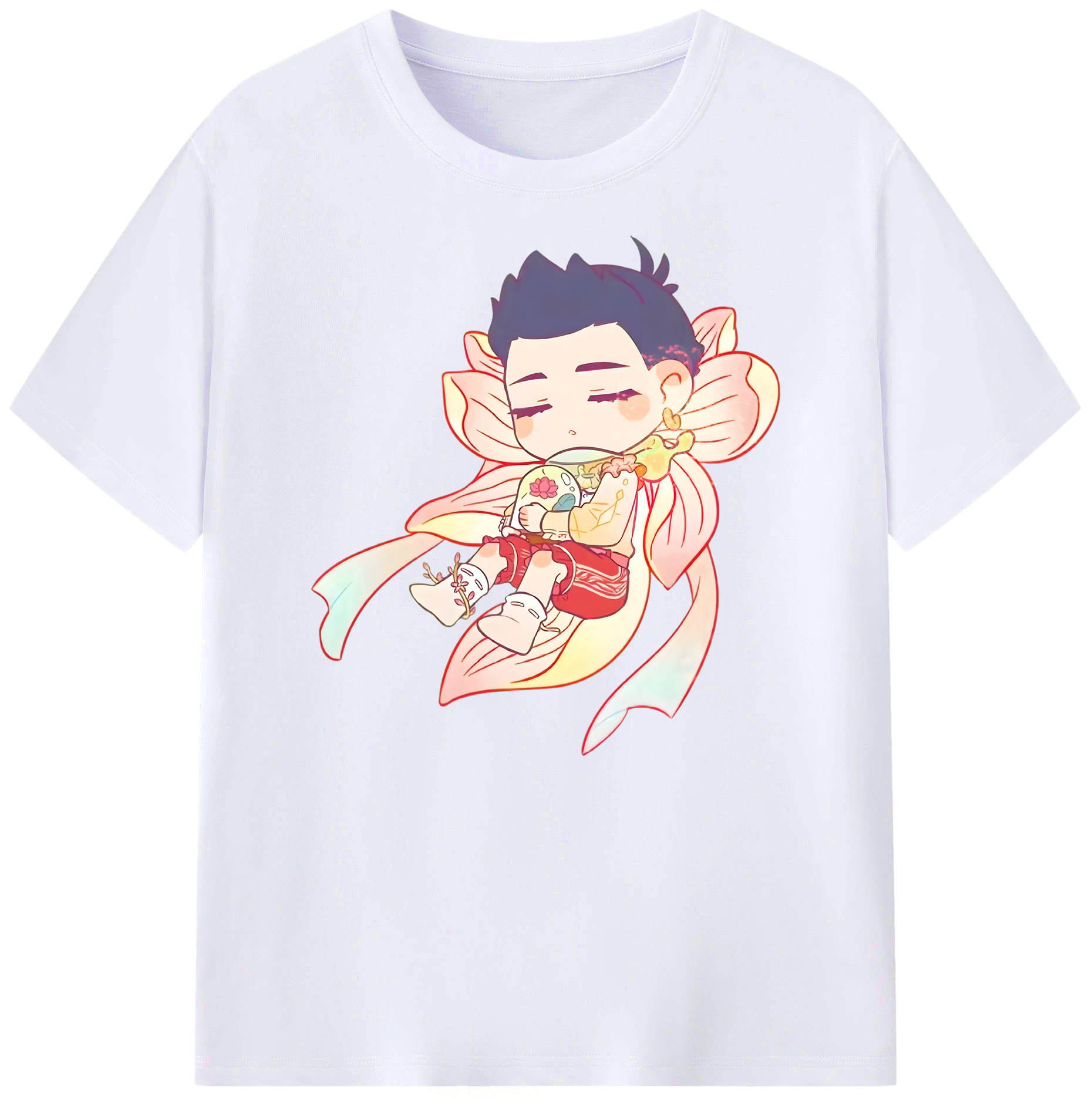 （画像用） Ne Zha 2 ナタ 魔童の大暴れ 綿100％ メンズ半袖Tシャツ｜肌触りやわらか＆通気性