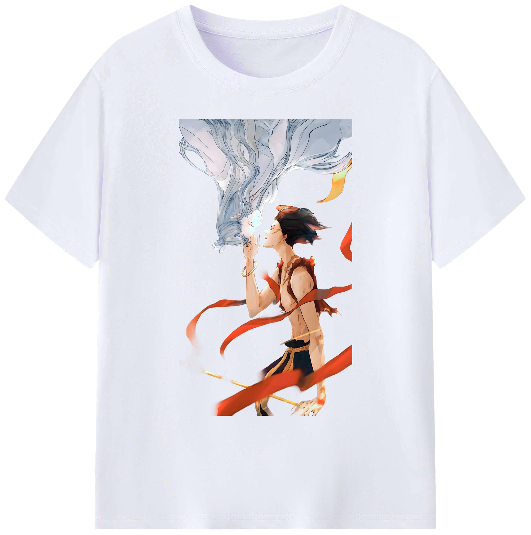 （画像用） Ne Zha 2 ナタ 魔童の大暴れ 綿100％ メンズ半袖Tシャツ｜肌触りやわらか＆通気性