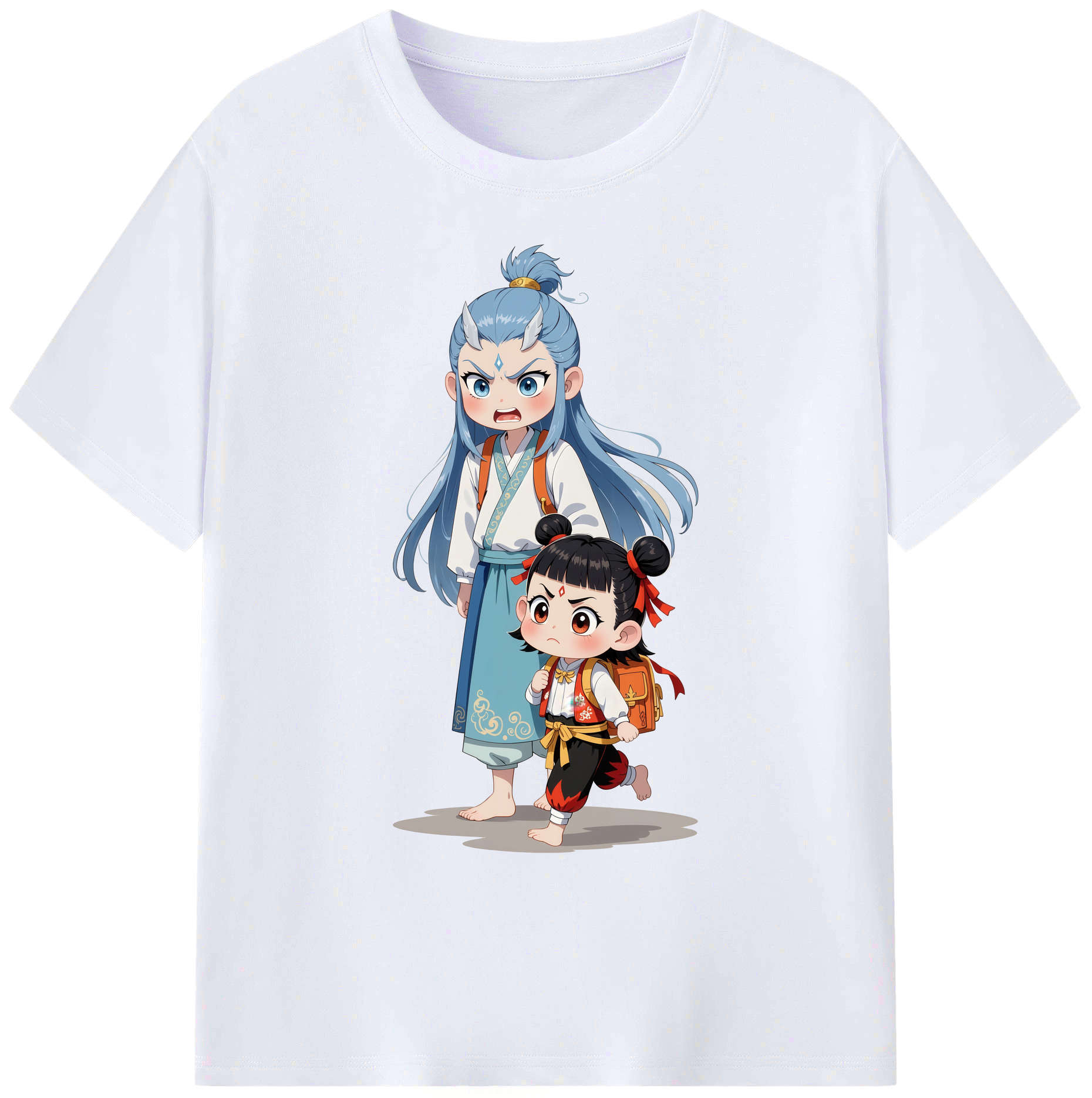 （画像用） Ne Zha 2 ナタ 魔童の大暴れ 綿100％ メンズ半袖Tシャツ｜肌触りやわらか＆通気性