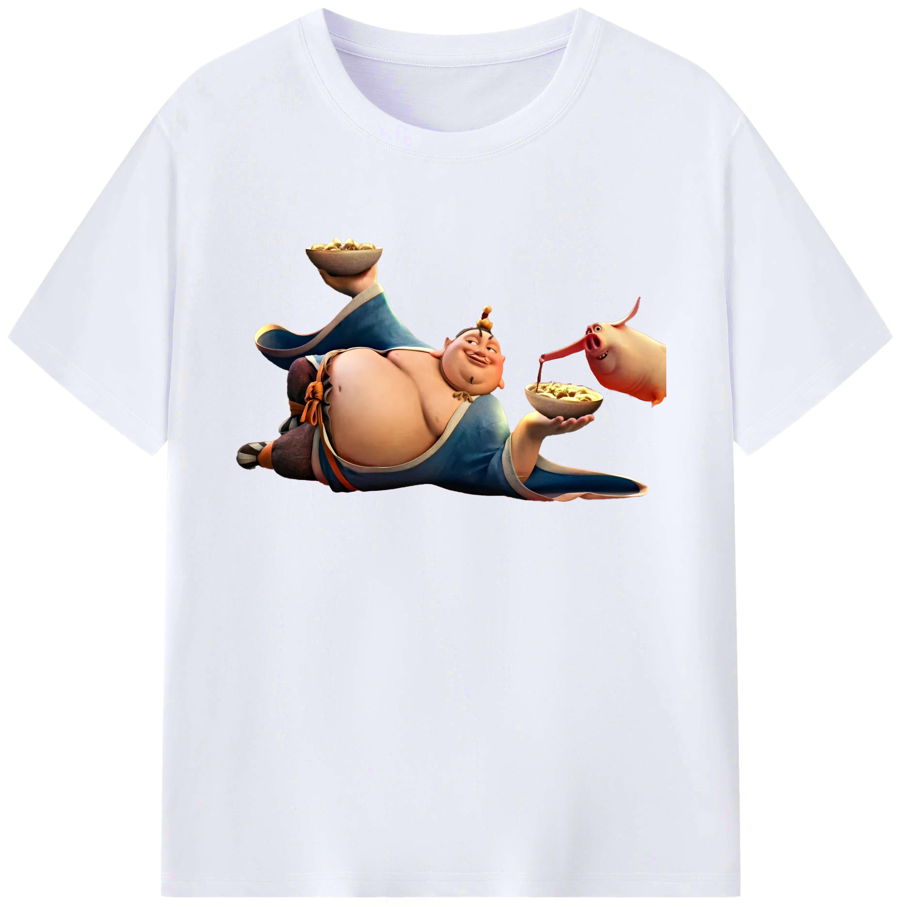 （画像用） Ne Zha 2 ナタ 魔童の大暴れ 綿100％ メンズ半袖Tシャツ｜肌触りやわらか＆通気性