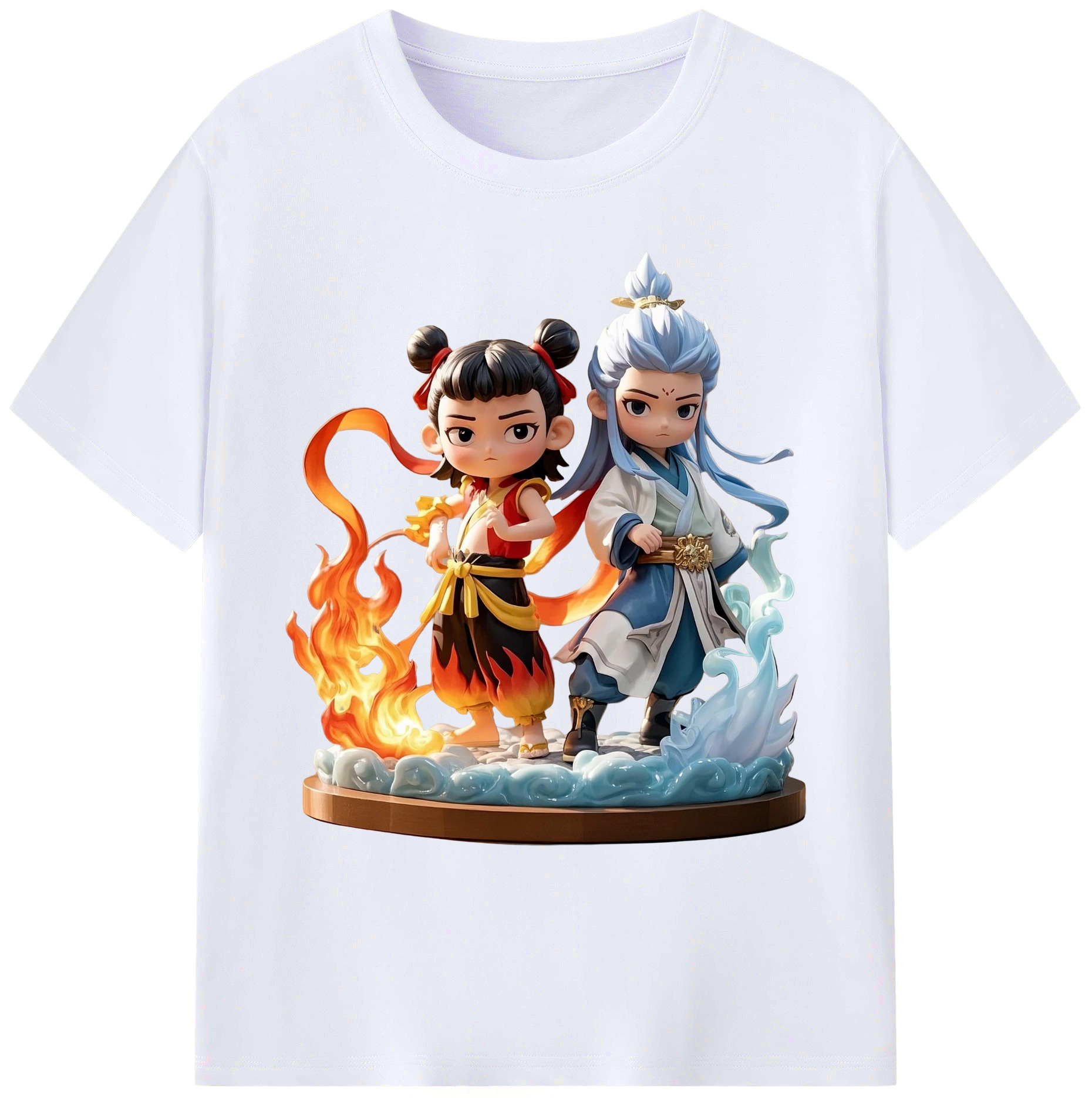 （画像用） Ne Zha 2 ナタ 魔童の大暴れ 綿100％ メンズ半袖Tシャツ｜肌触りやわらか＆通気性