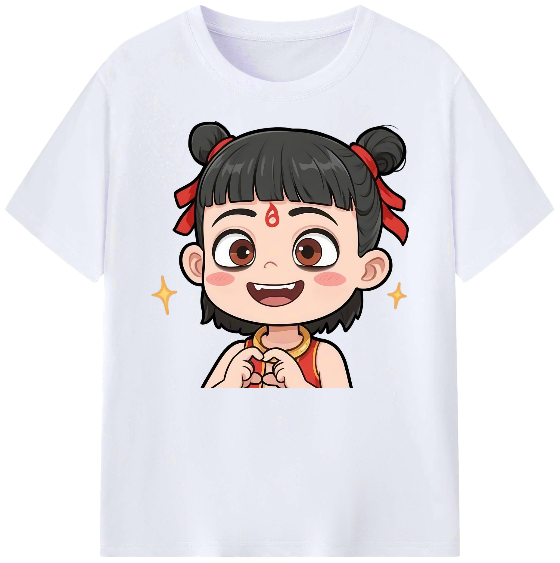 （画像用） Ne Zha 2 ナタ 魔童の大暴れ 綿100％ メンズ半袖Tシャツ｜肌触りやわらか＆通気性